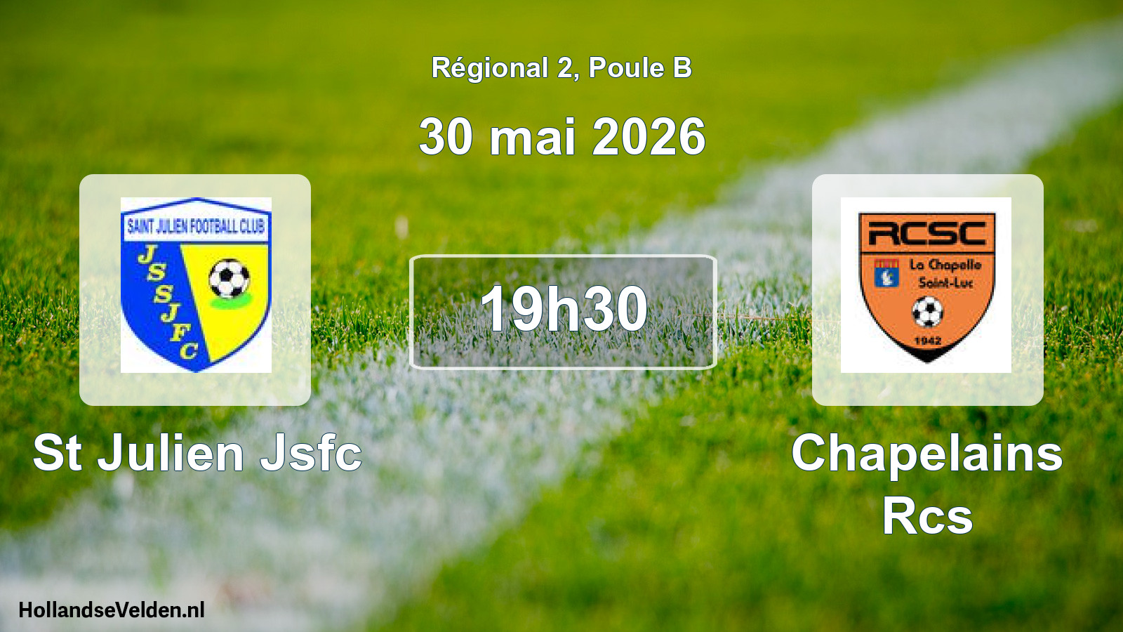 Scheduled Match: St Julien Jsfc - Chapelains Rcs (30 May 2026)