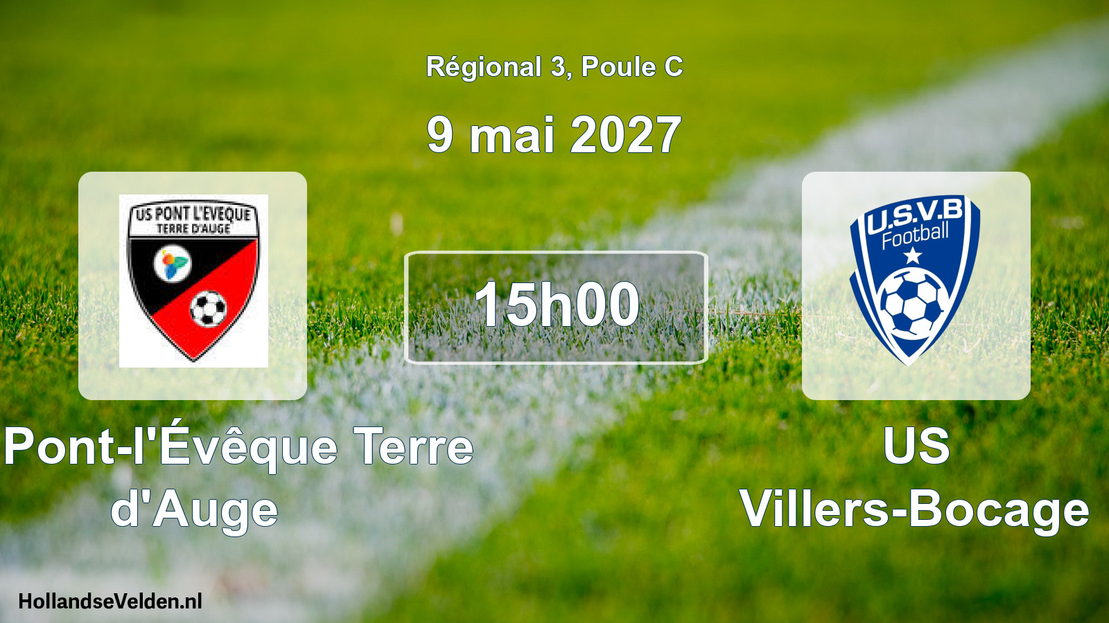 Scheduled Match: US Pont-l'Évêque Terre d'Auge - US Villers-Bocage (9 May 2027)