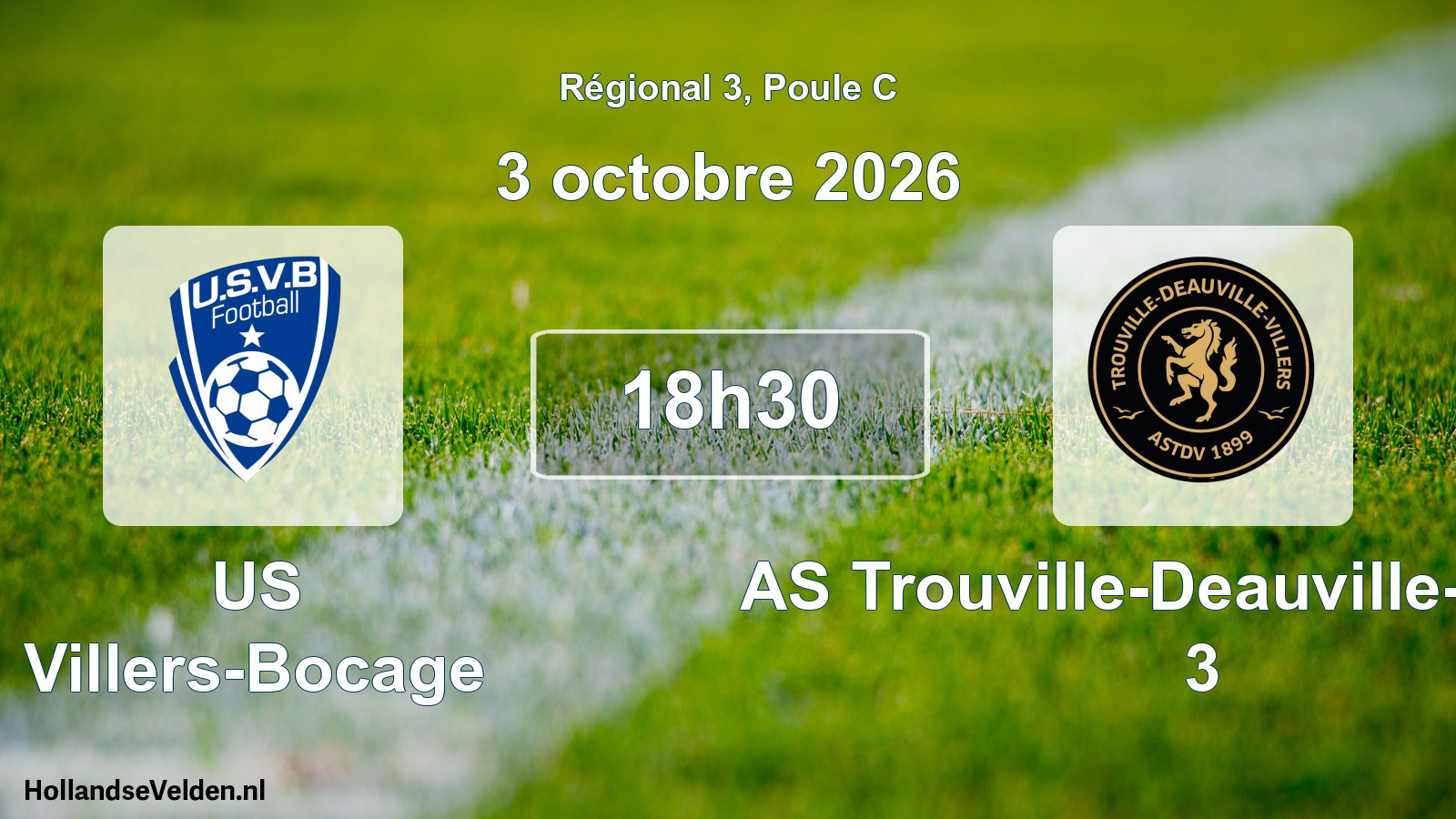Scheduled Match: US Villers-Bocage - AS Trouville-Deauville-Villers 3 (3 October 2026)