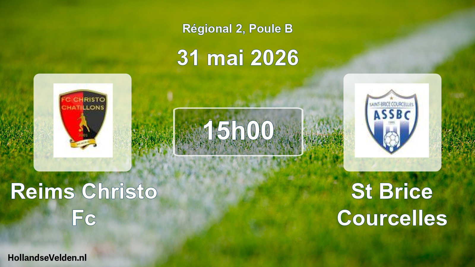 Geplande wedstrijd: Reims Christo Fc - St Brice Courcelles (31 mei 2026)