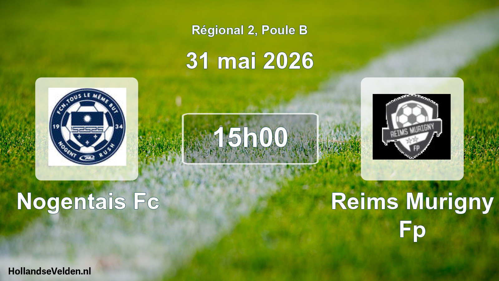 Scheduled Match: Nogentais Fc - Reims Murigny Fp (31 May 2026)
