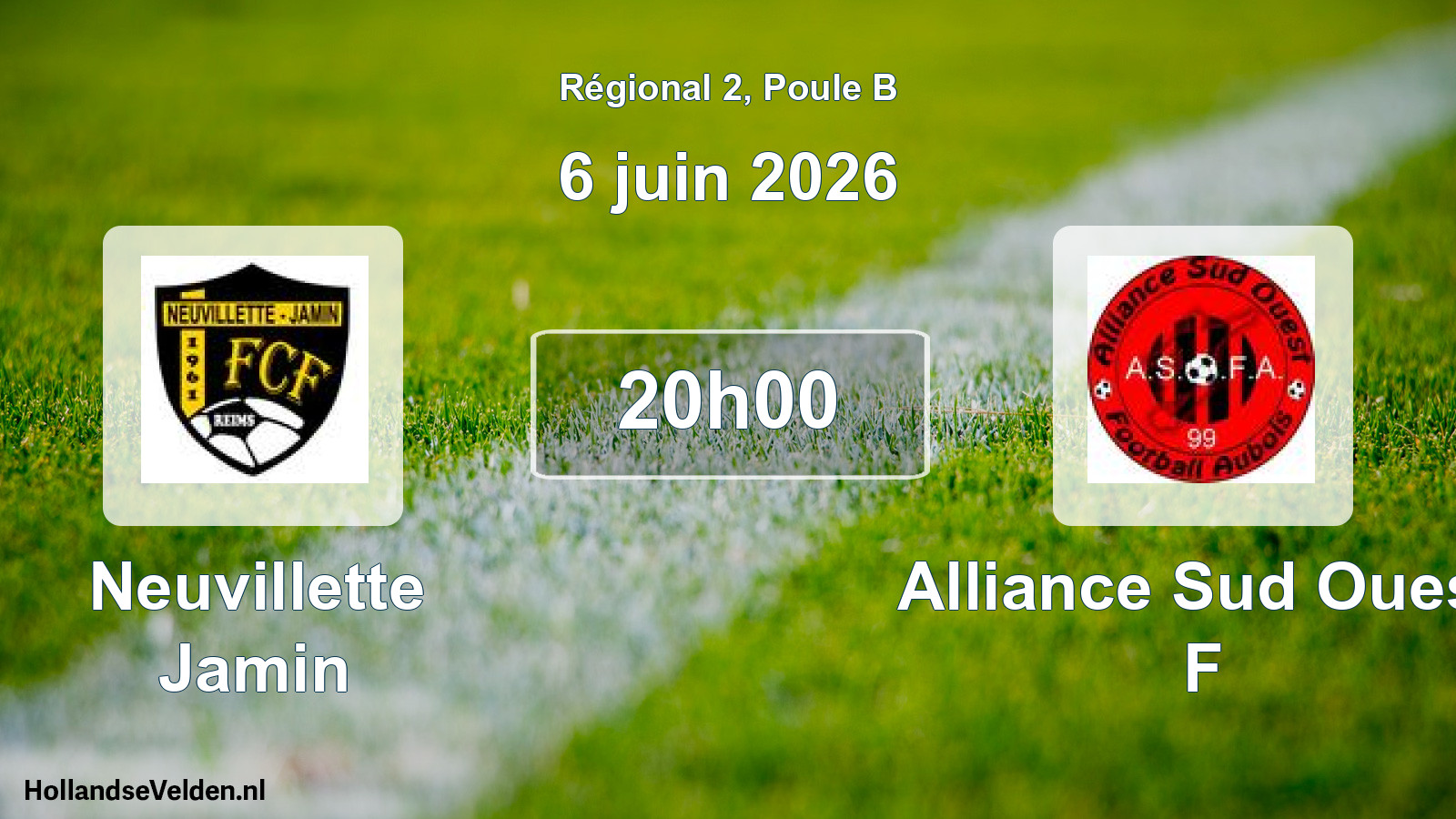 Scheduled Match: Neuvillette Jamin - Alliance Sud Ouest F (6 June 2026)