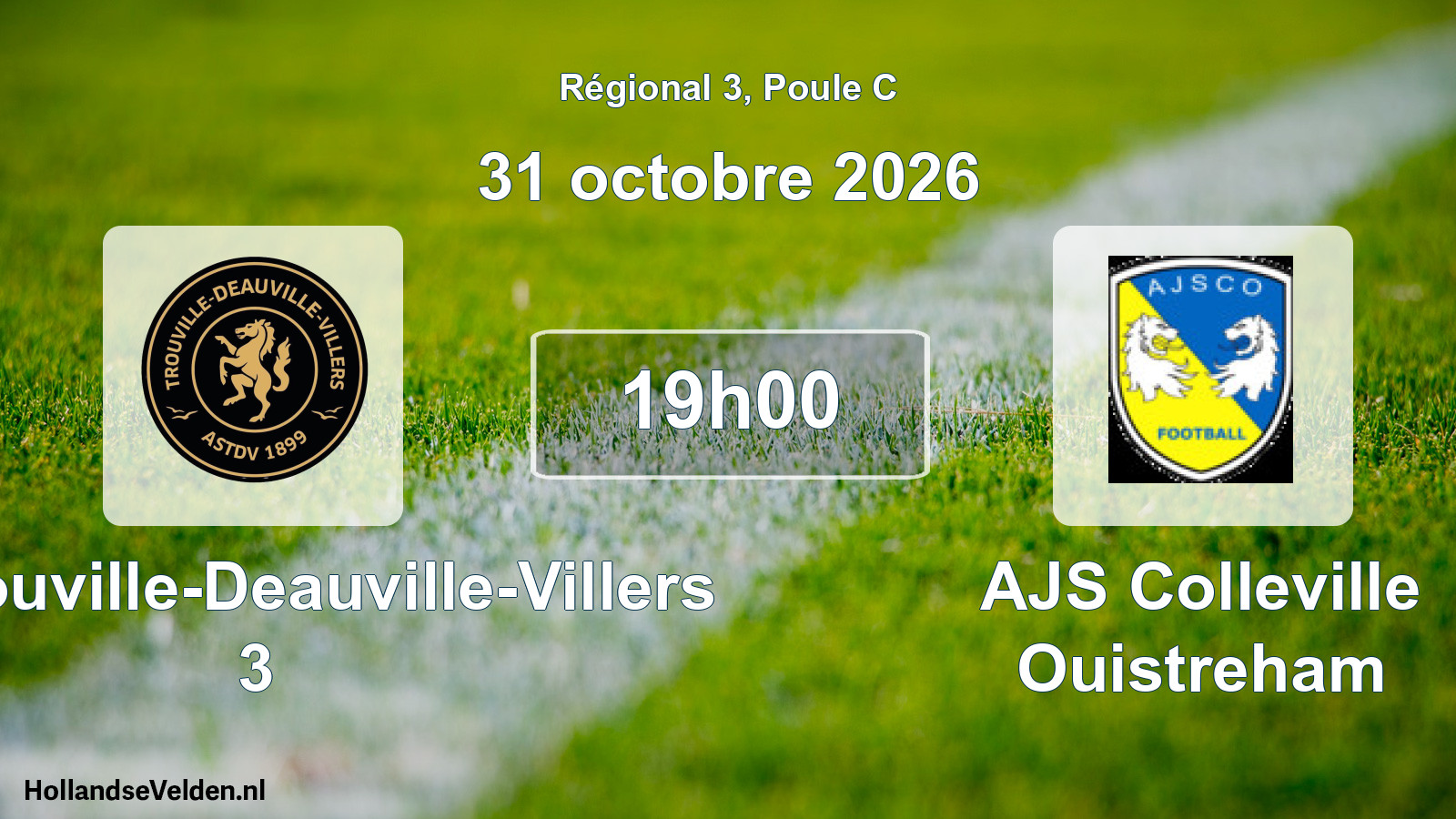Match programmé: AS Trouville-Deauville-Villers 3 - AJS Colleville Ouistreham (31 octobre 2026)