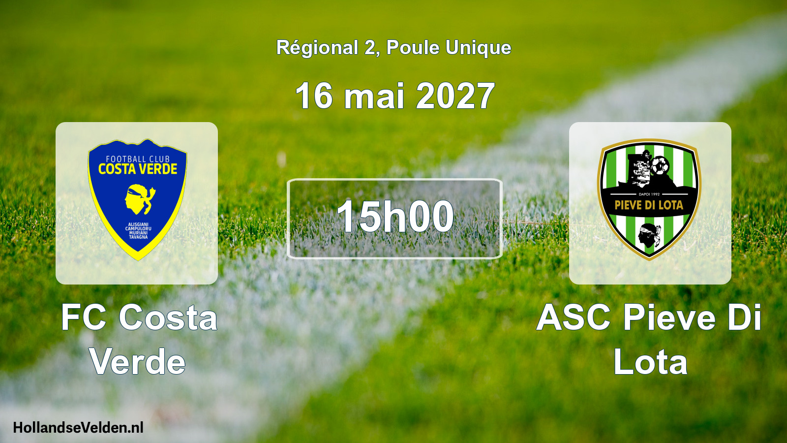 Scheduled Match: FC Costa Verde - ASC Pieve Di Lota (16 May 2027)