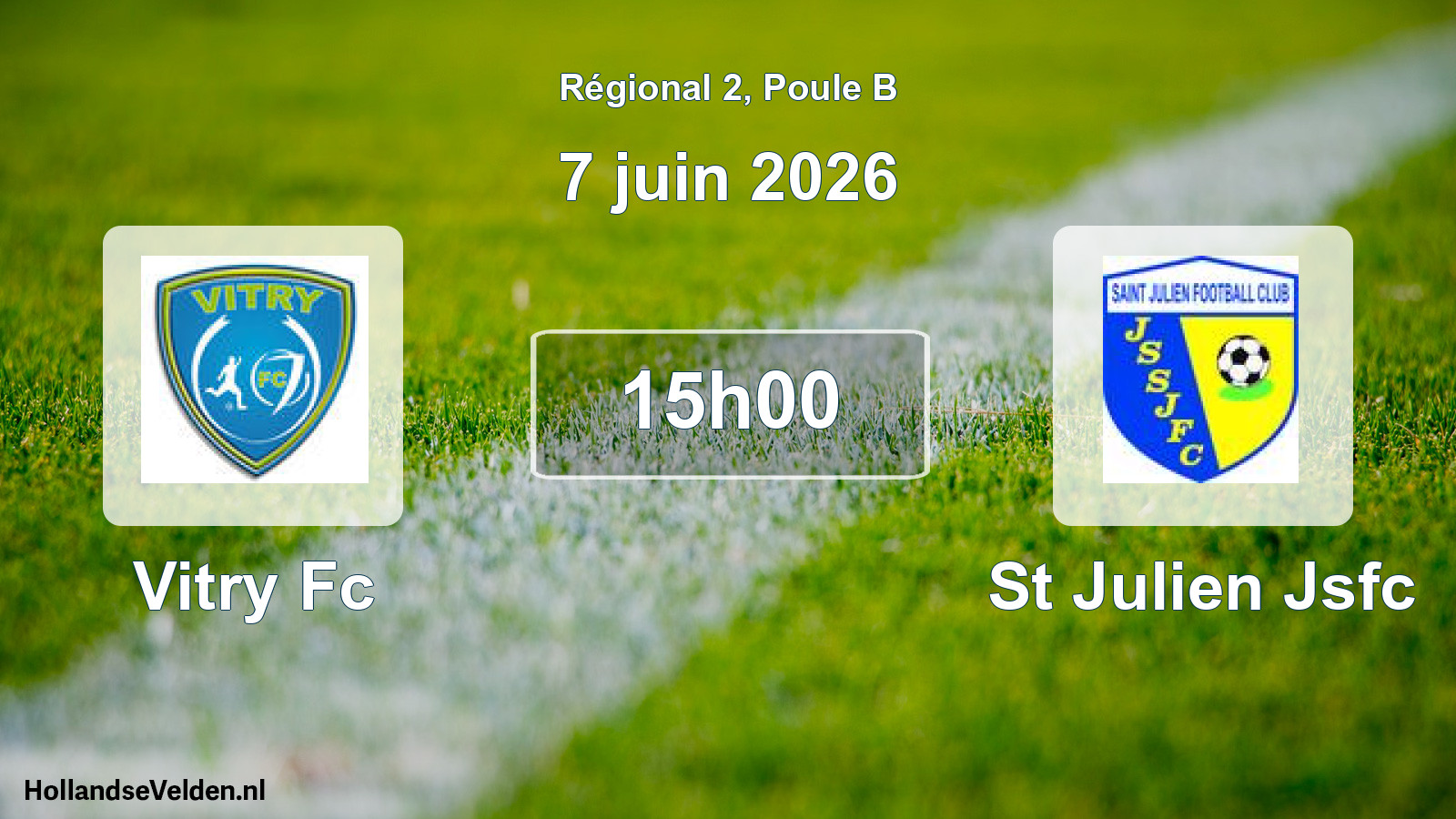 Geplande wedstrijd: Vitry Fc - St Julien Jsfc (7 juin 2026)