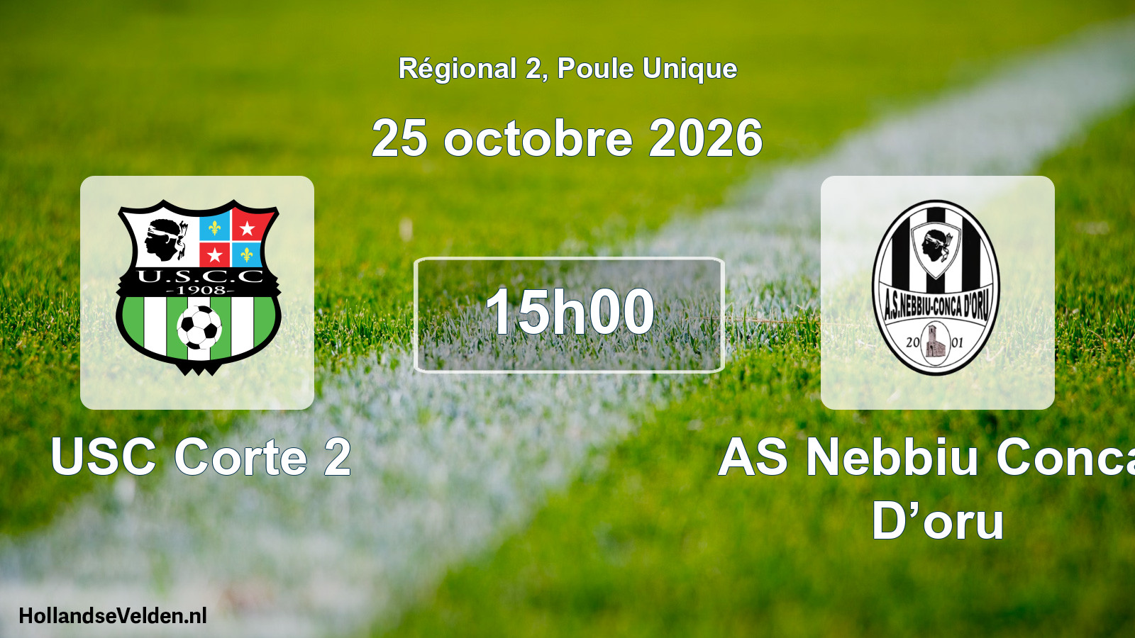 Scheduled Match: USC Corte 2 - AS Nebbiu Conca D’oru (25 October 2026)