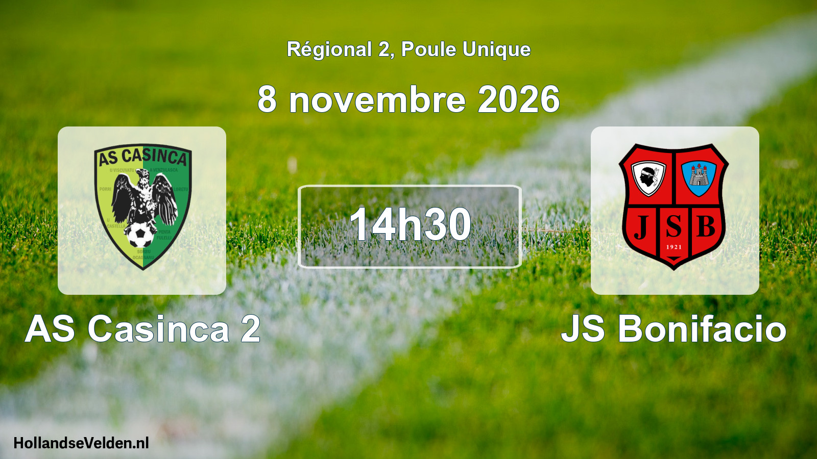 Scheduled Match: AS Casinca 2 - JS Bonifacio (8 November 2026)