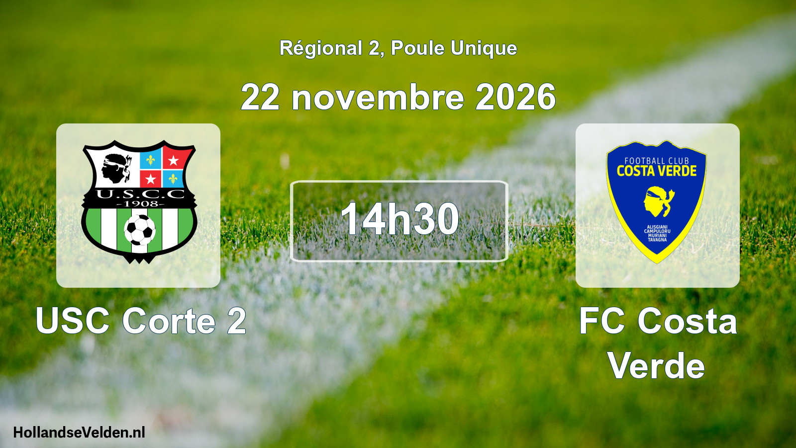 Scheduled Match: USC Corte 2 - FC Costa Verde (22 November 2026)
