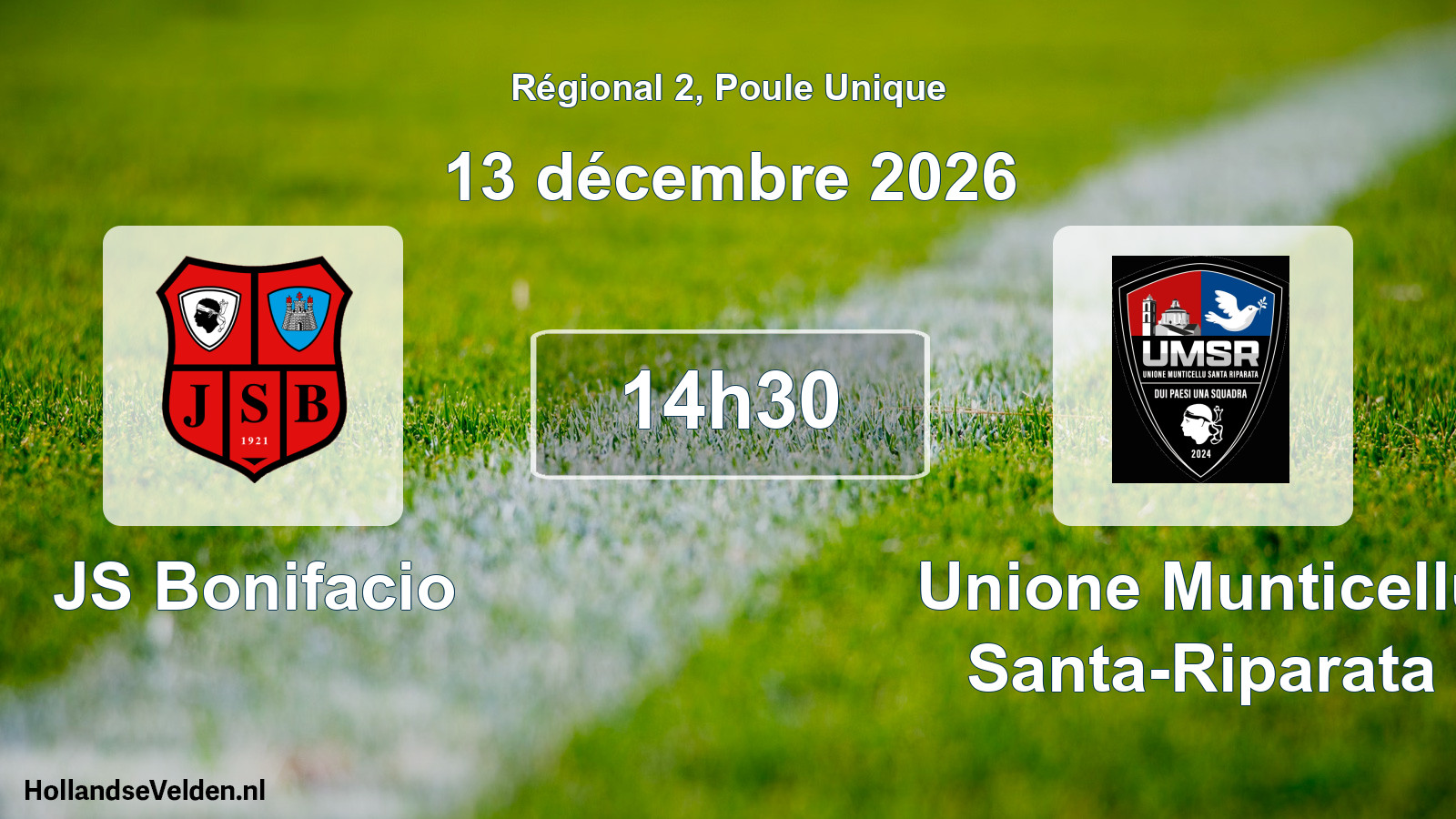 Scheduled Match: JS Bonifacio - Unione Munticellu Santa-Riparata (13 December 2026)