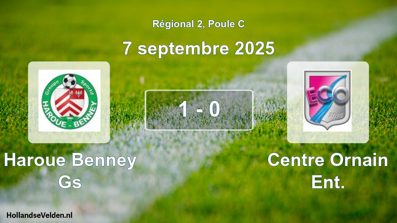 Gespeelde wedstrijd: Haroue Benney Gs - Centre Ornain Ent. 1 - 0 (7 septembre 2025)