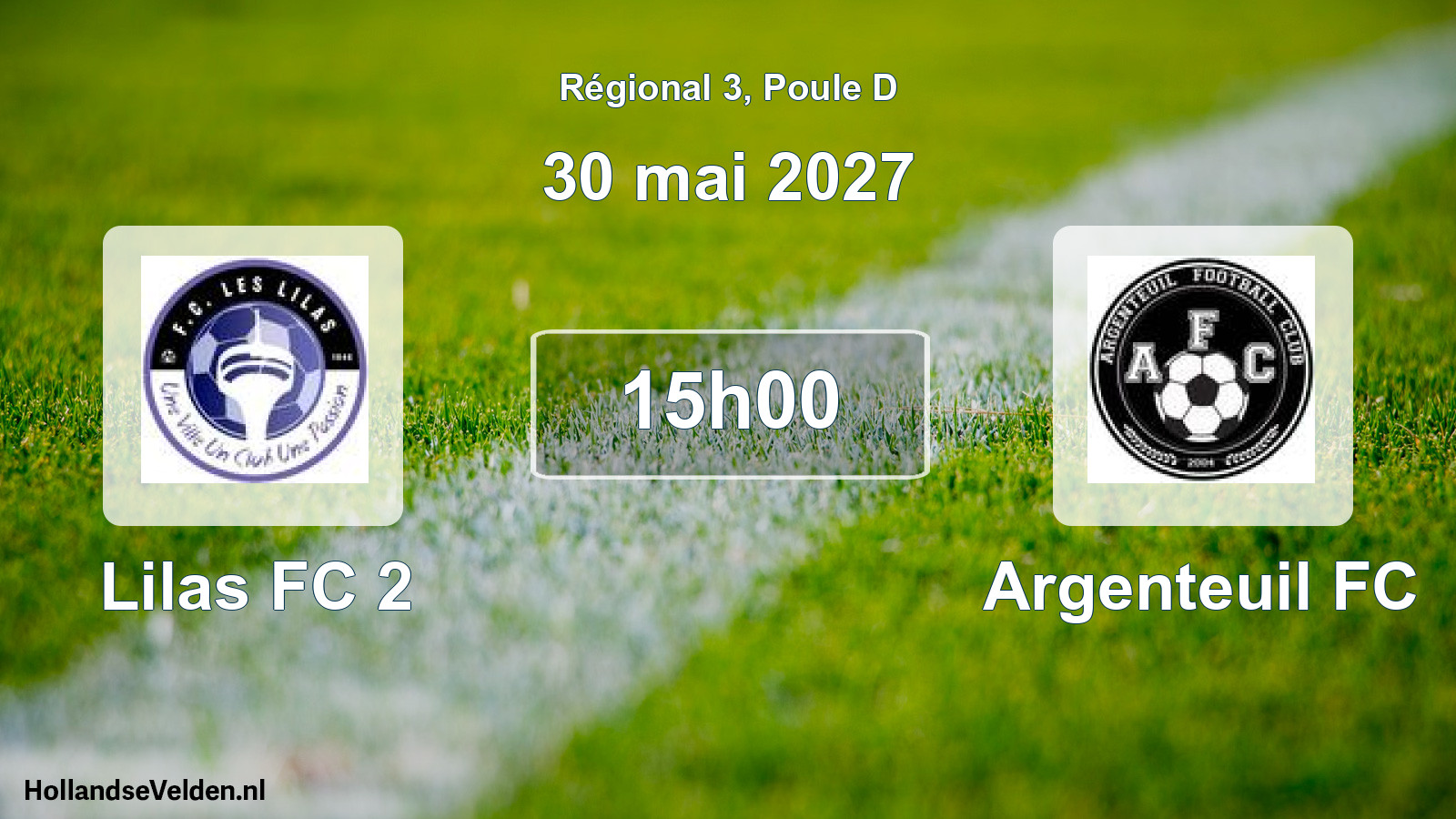 Scheduled Match: Lilas FC 2 - Argenteuil FC (30 May 2027)
