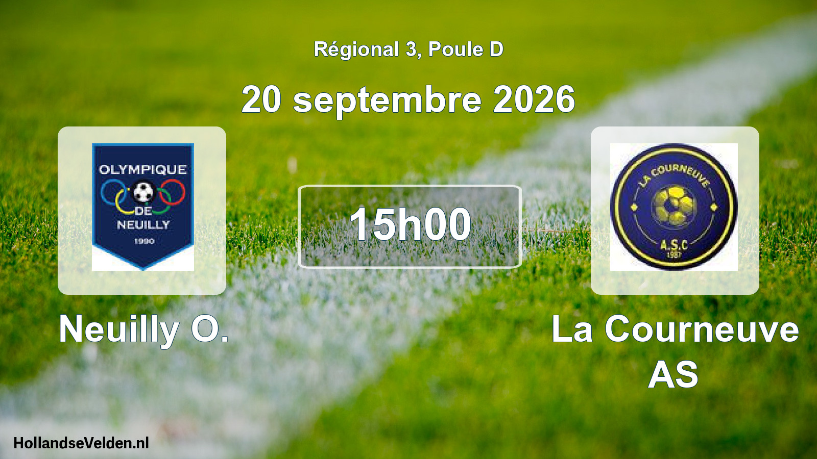 Scheduled Match: Neuilly O. - La Courneuve AS (20 September 2026)
