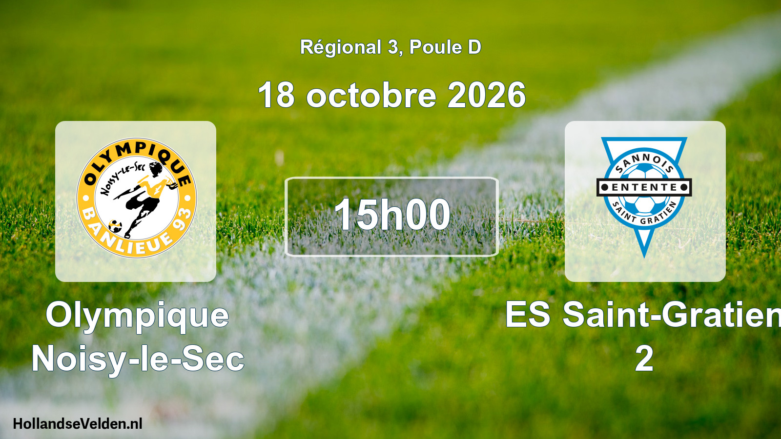 Scheduled Match: Olympique Noisy-le-Sec - ES Saint-Gratien 2 (18 October 2026)