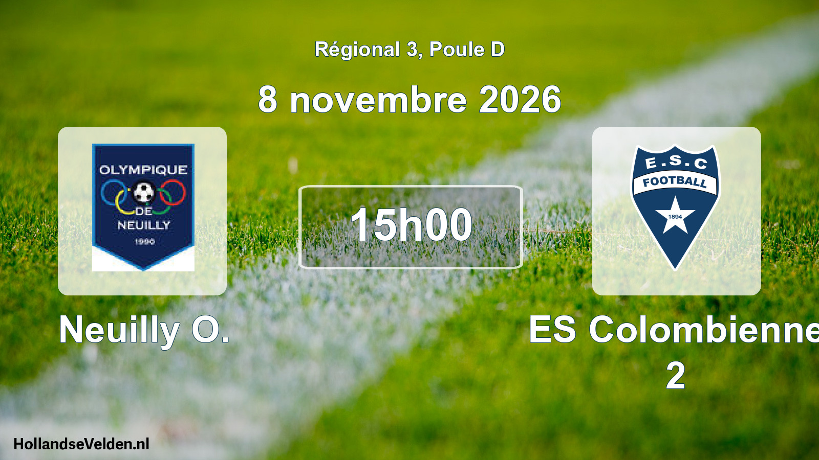 Scheduled Match: Neuilly O. - ES Colombienne 2 (8 November 2026)