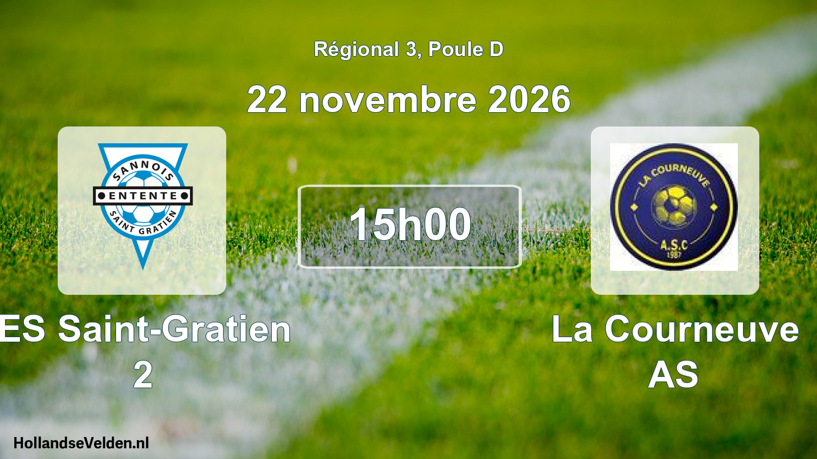 Scheduled Match: ES Saint-Gratien 2 - La Courneuve AS (22 November 2026)