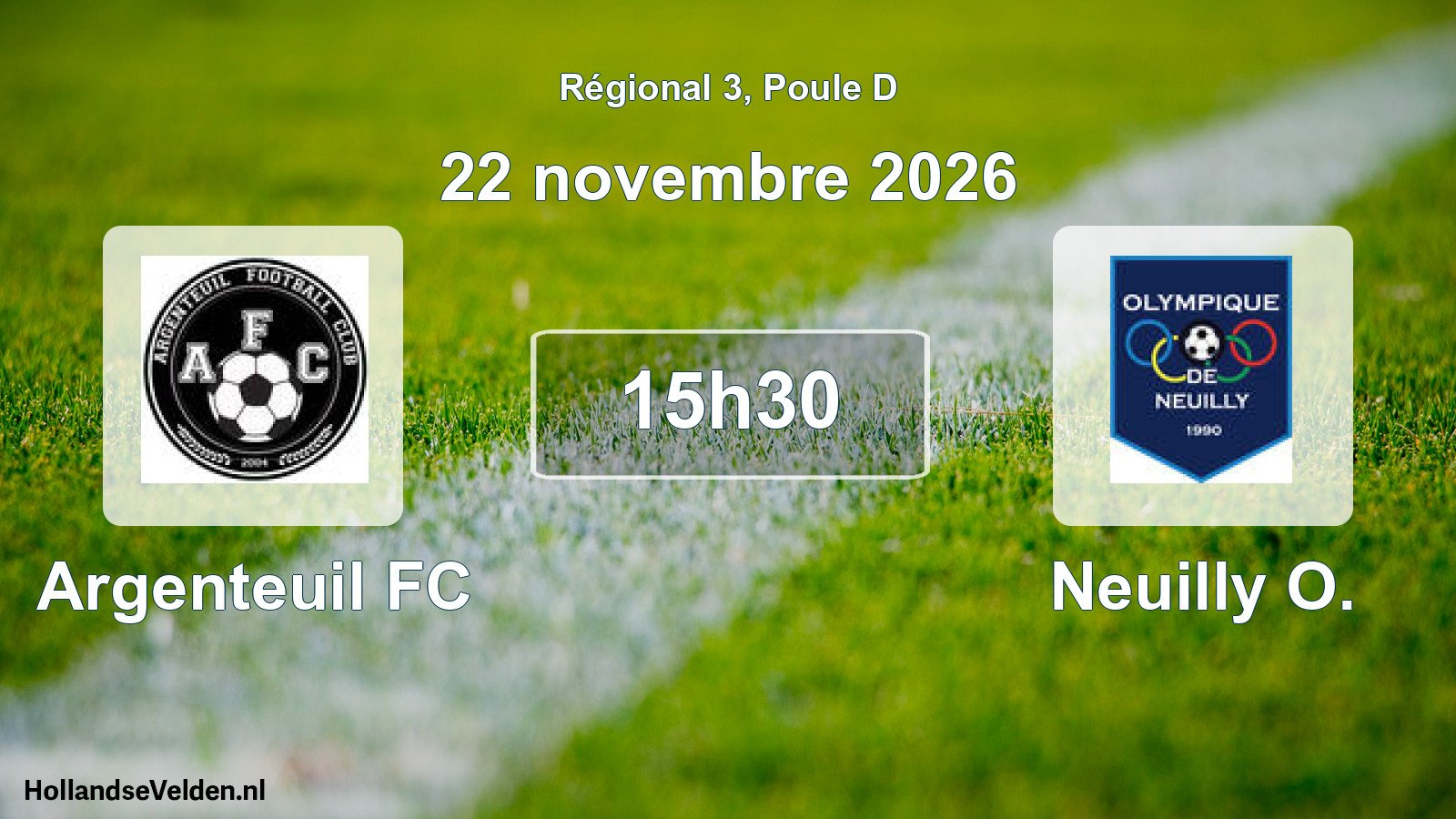 Scheduled Match: Argenteuil FC - Neuilly O. (22 November 2026)