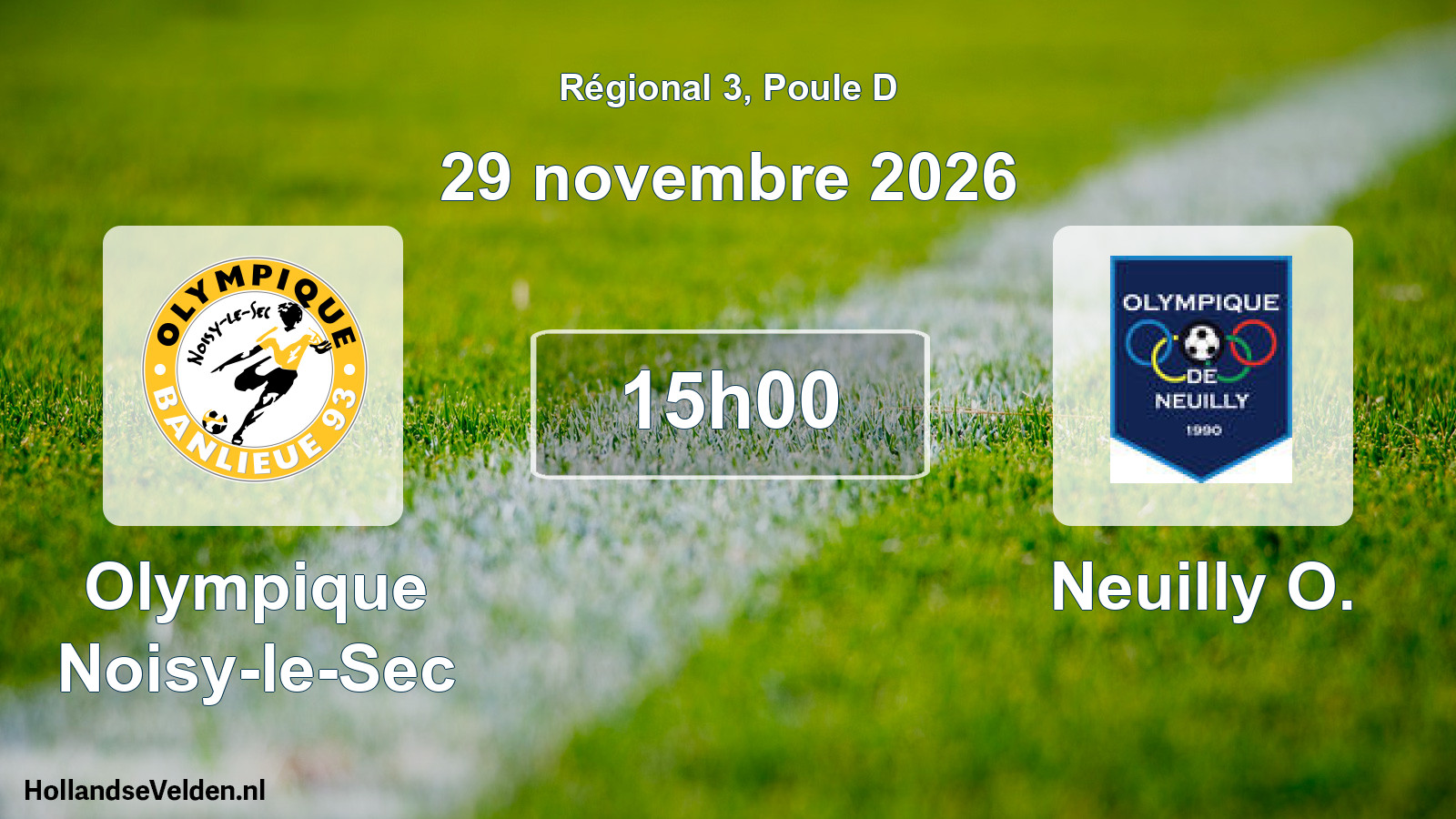Scheduled Match: Olympique Noisy-le-Sec - Neuilly O. (29 November 2026)