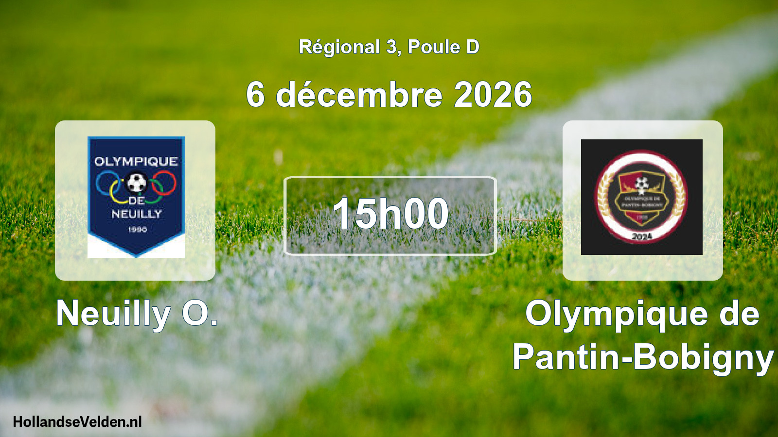 Scheduled Match: Neuilly O. - Olympique de Pantin-Bobigny (6 December 2026)
