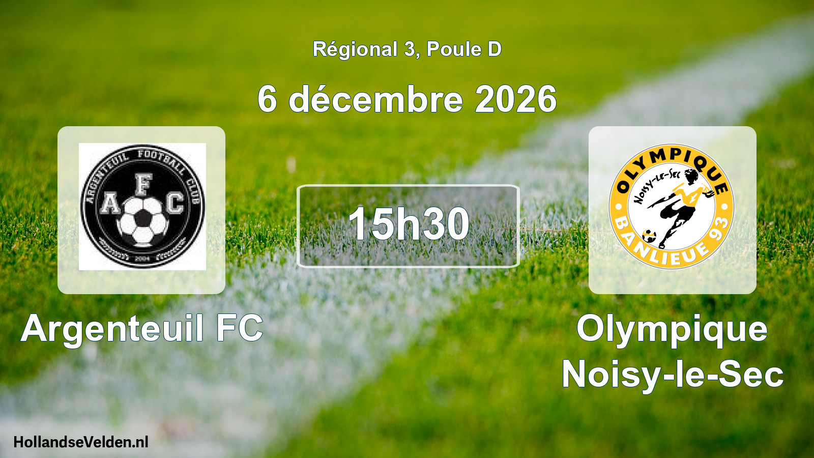 Scheduled Match: Argenteuil FC - Olympique Noisy-le-Sec (6 December 2026)