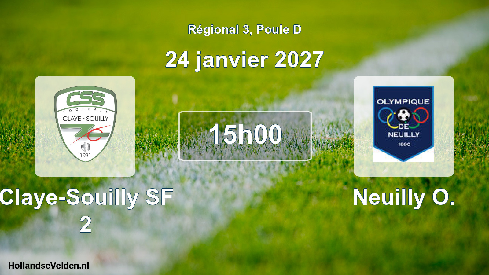 Scheduled Match: Claye-Souilly SF 2 - Neuilly O. (24 January 2027)