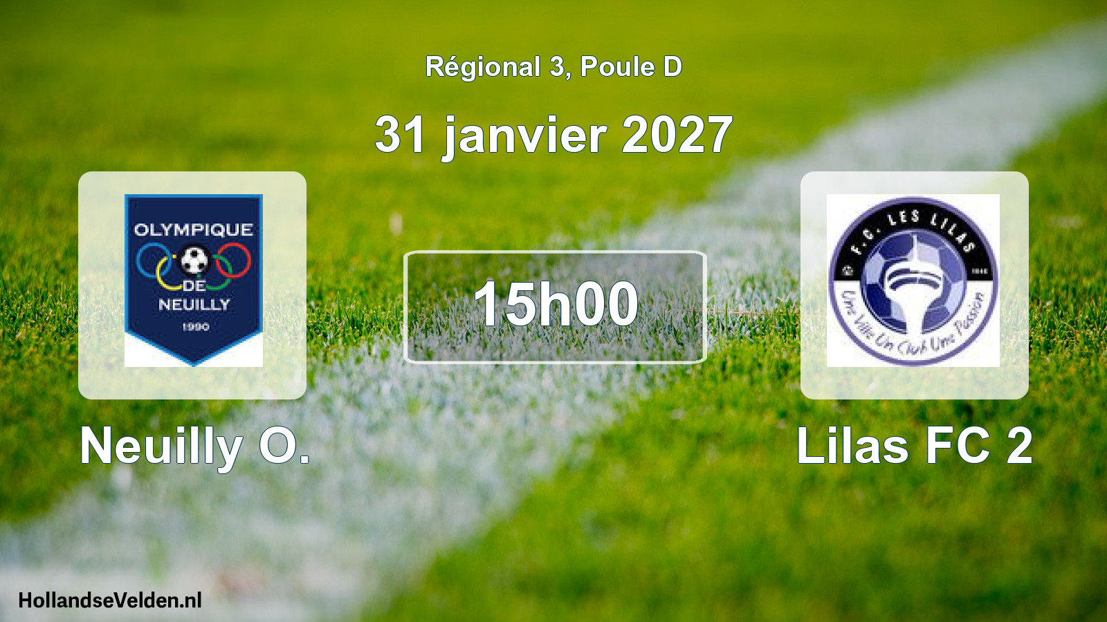 Scheduled Match: Neuilly O. - Lilas FC 2 (31 January 2027)