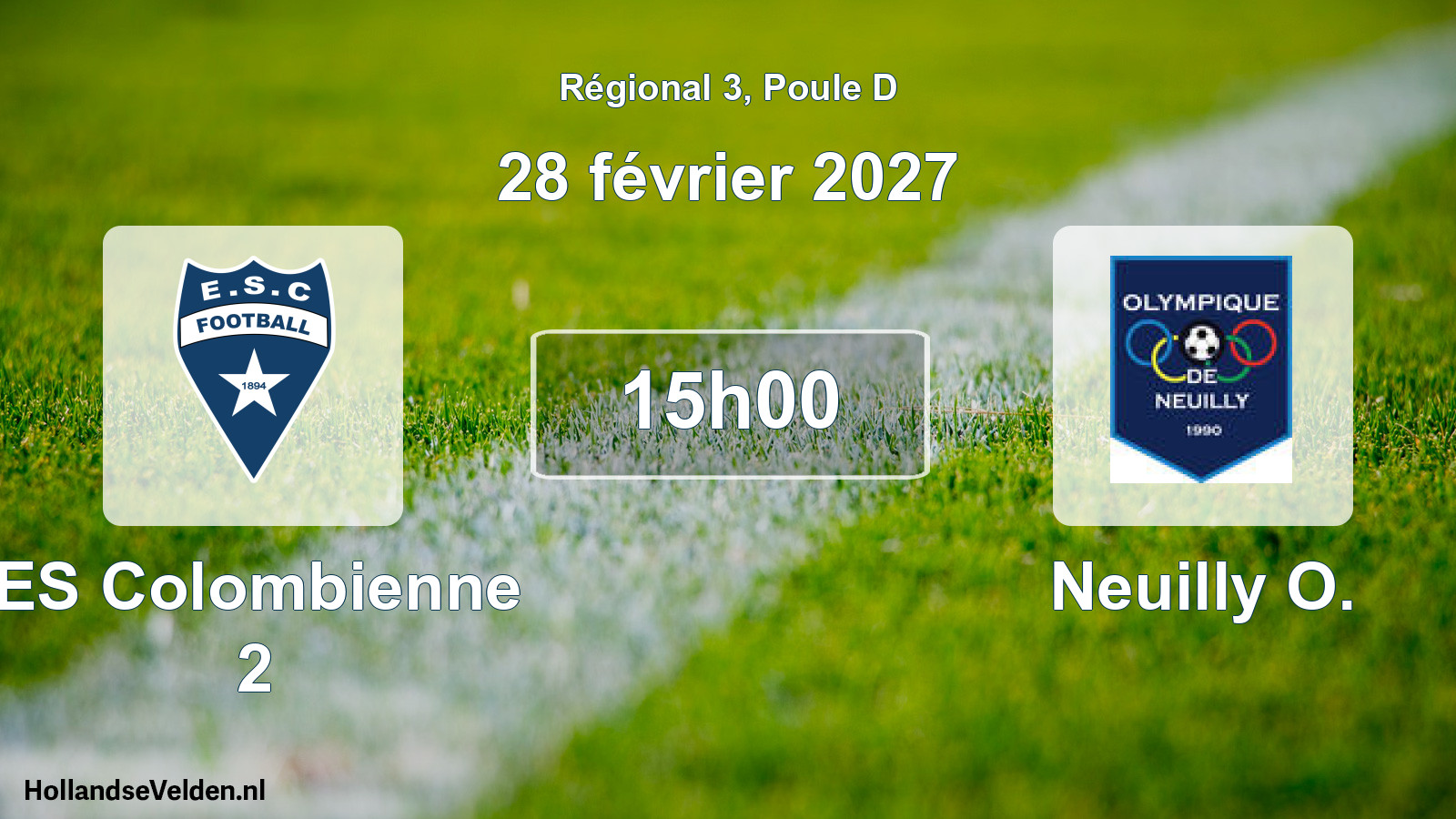 Scheduled Match: ES Colombienne 2 - Neuilly O. (28 February 2027)