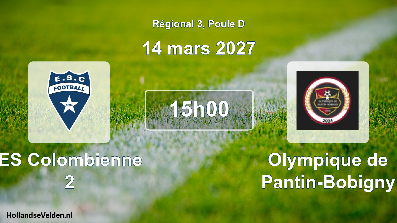 Scheduled Match: ES Colombienne 2 - Olympique de Pantin-Bobigny (14 March 2027)