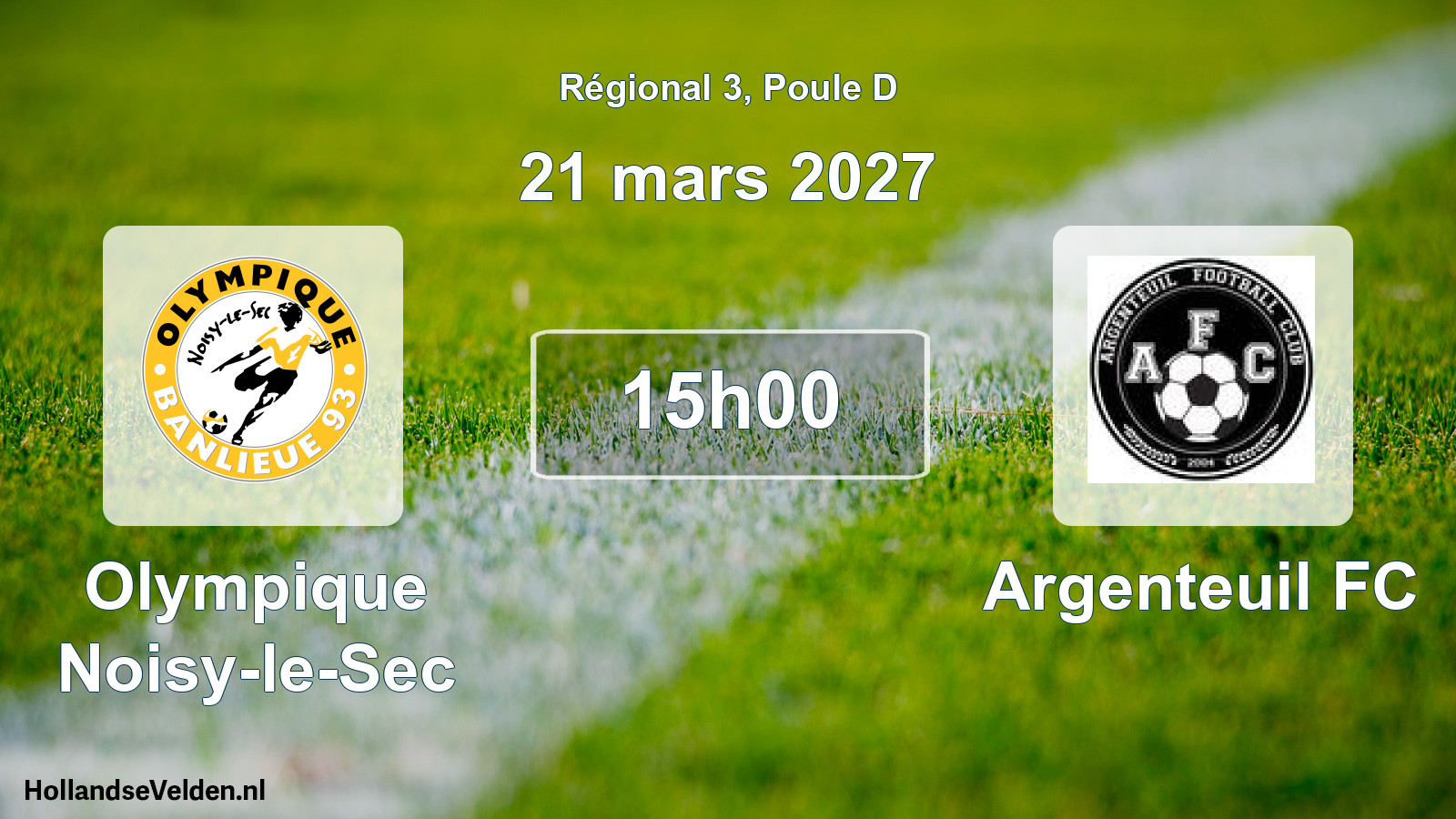 Scheduled Match: Olympique Noisy-le-Sec - Argenteuil FC (21 March 2027)