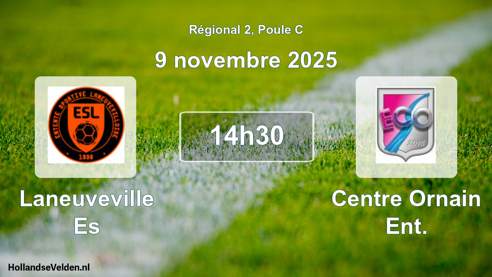 Geplande wedstrijd: Laneuveville Es - Centre Ornain Ent. (9 novembre 2025)