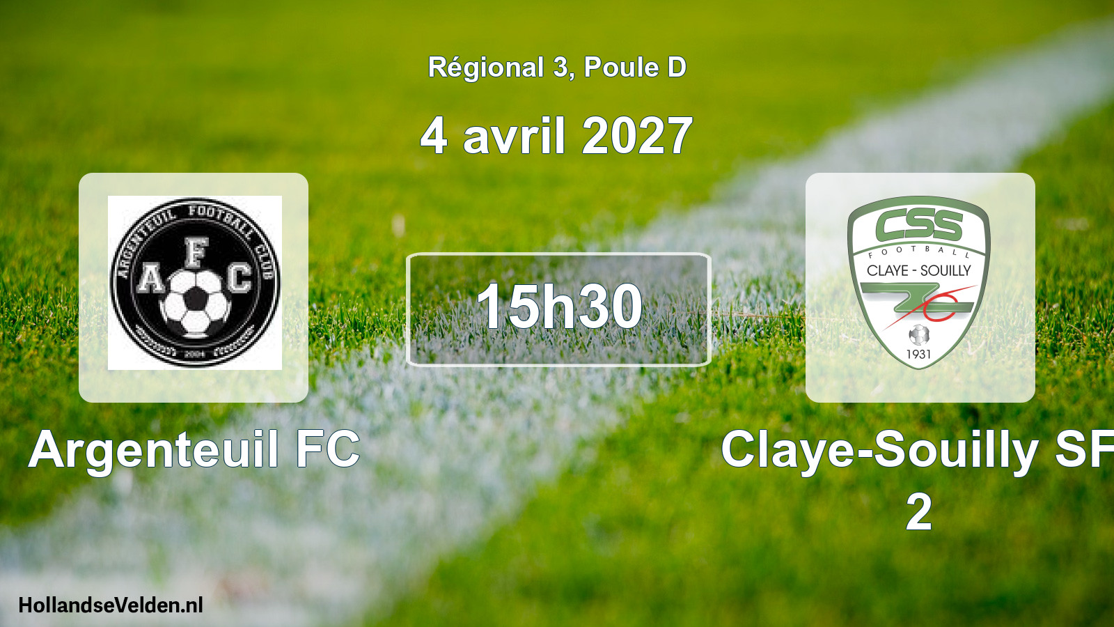 Scheduled Match: Argenteuil FC - Claye-Souilly SF 2 (4 April 2027)