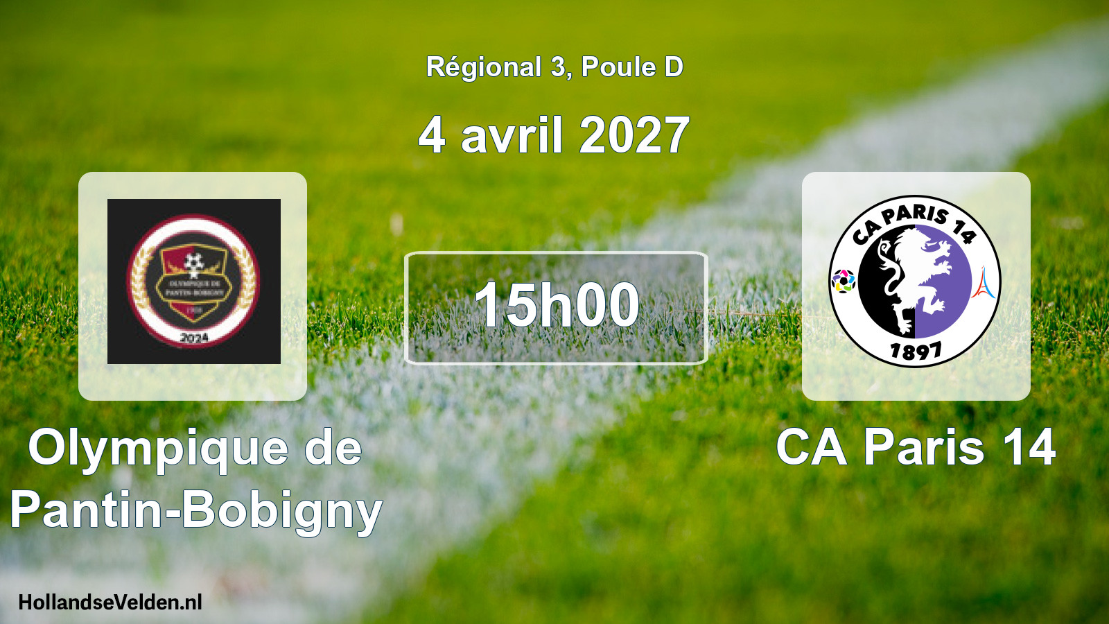 Scheduled Match: Olympique de Pantin-Bobigny - CA Paris 14 (4 April 2027)