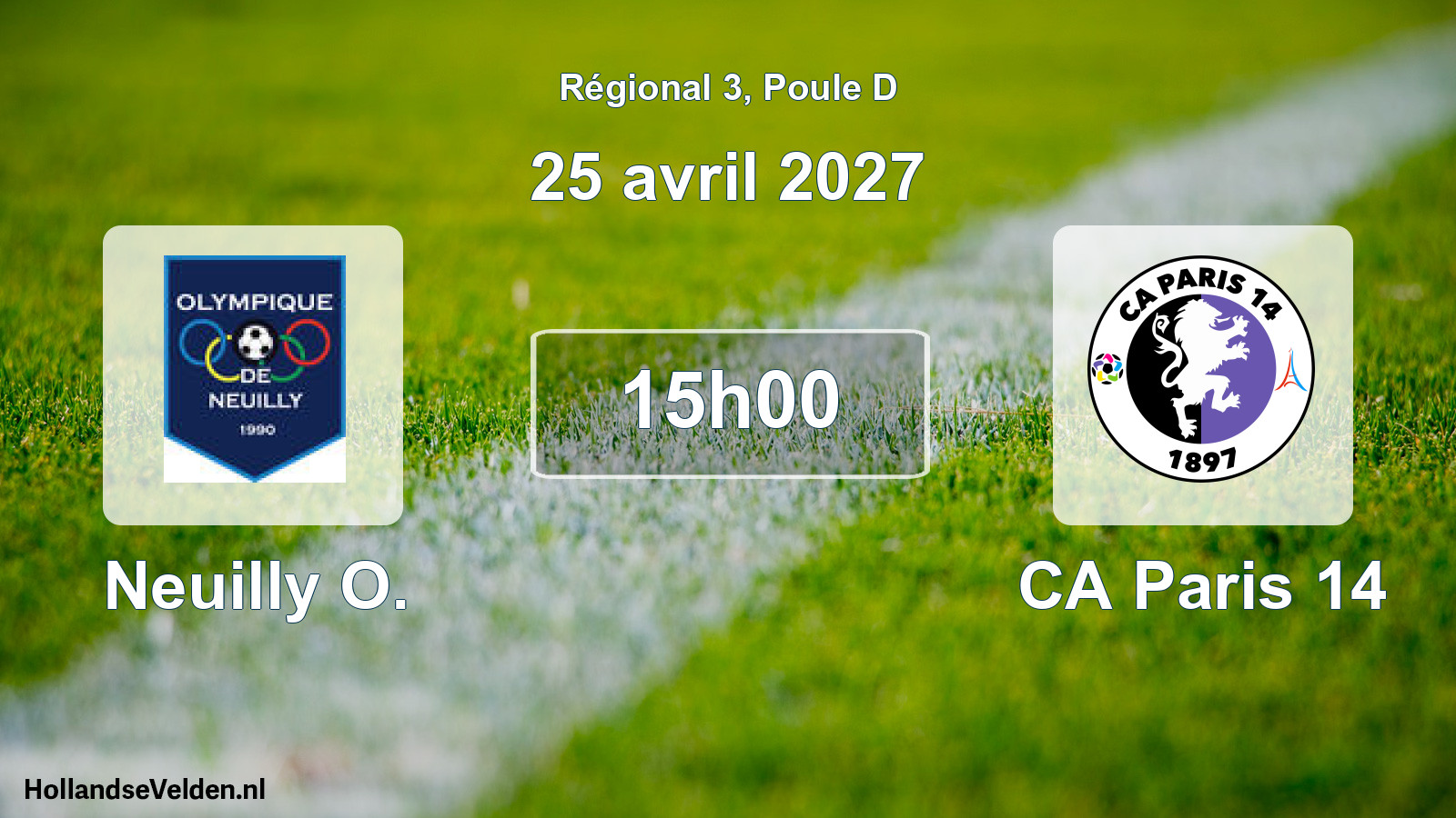 Scheduled Match: Neuilly O. - CA Paris 14 (25 April 2027)