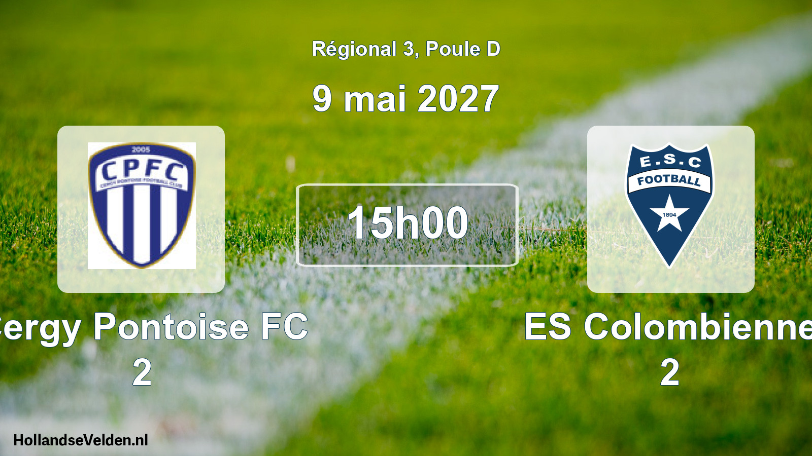 Scheduled Match: Cergy Pontoise FC 2 - ES Colombienne 2 (9 May 2027)