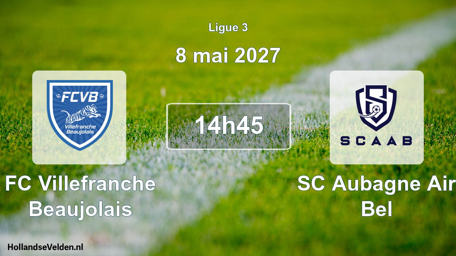 Match programmé: FC Villefranche Beaujolais - SC Aubagne Air Bel (8 mai 2027)
