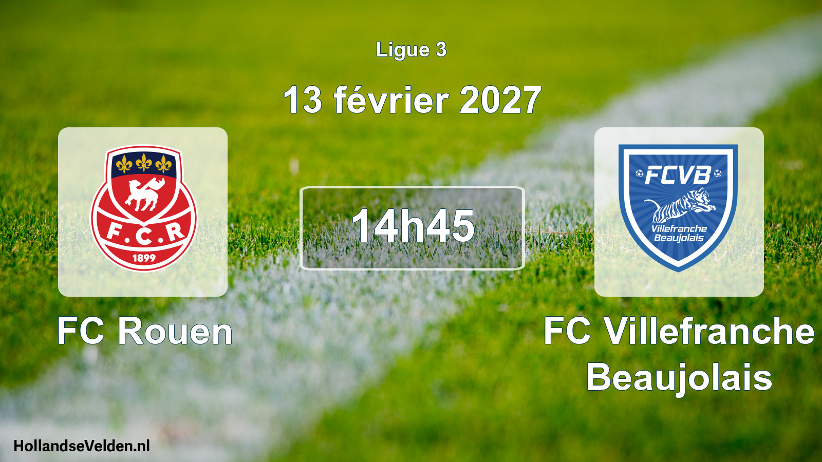 Scheduled Match: FC Rouen - FC Villefranche Beaujolais (13 February 2027)