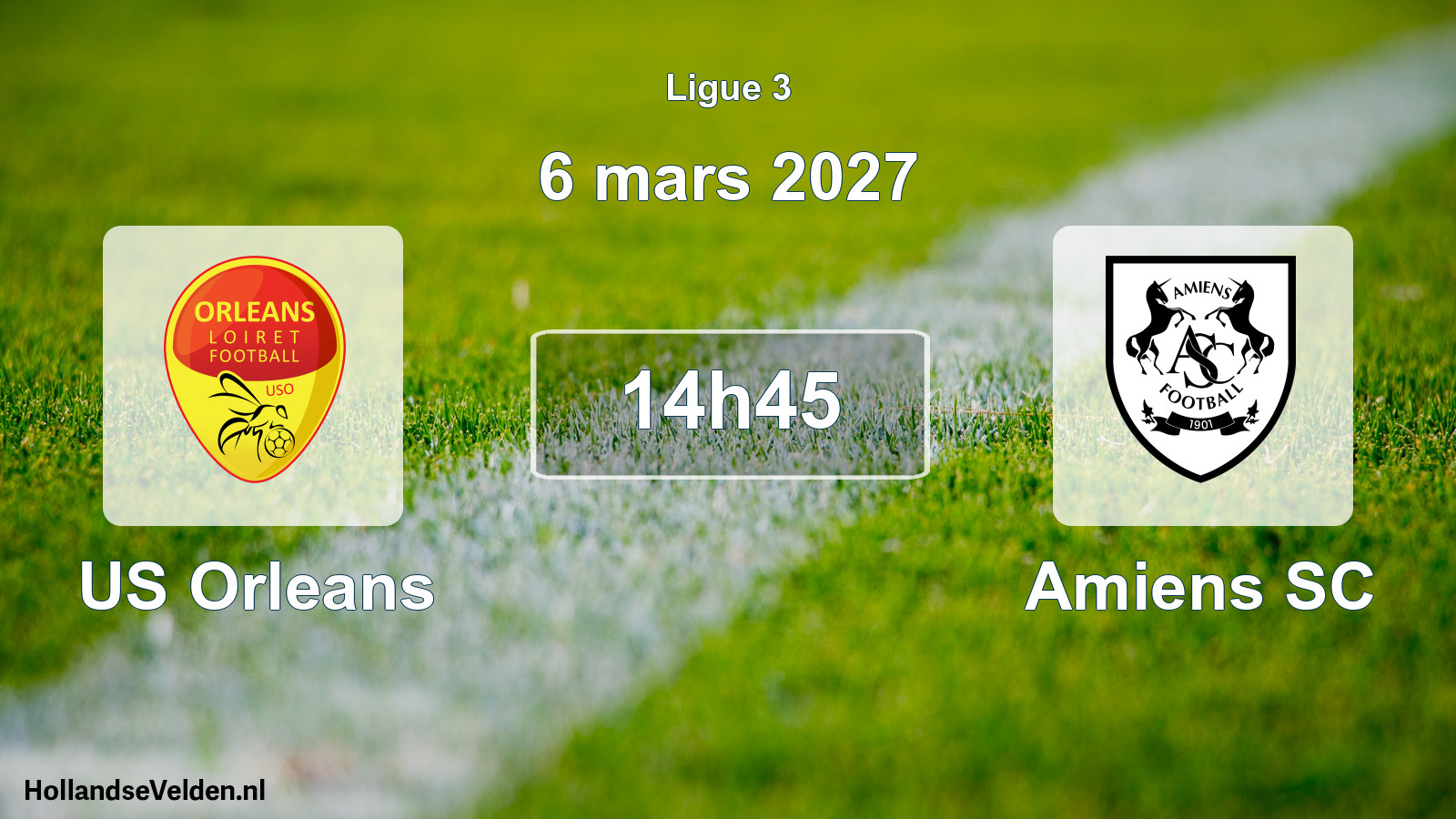 Match programmé: US Orleans - Amiens SC (6 mars 2027)