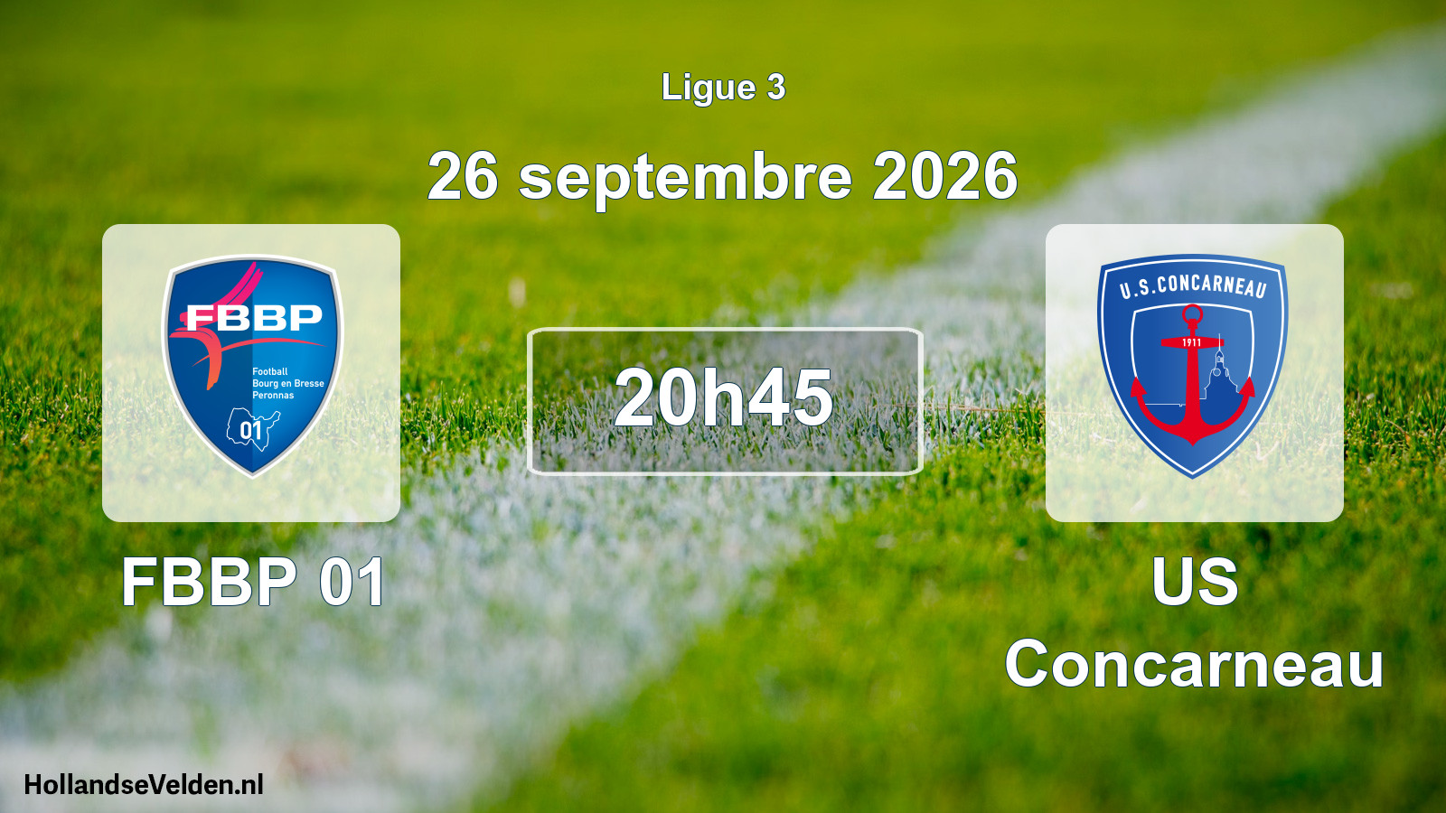 Scheduled Match: FBBP 01 - US Concarneau (26 September 2026)