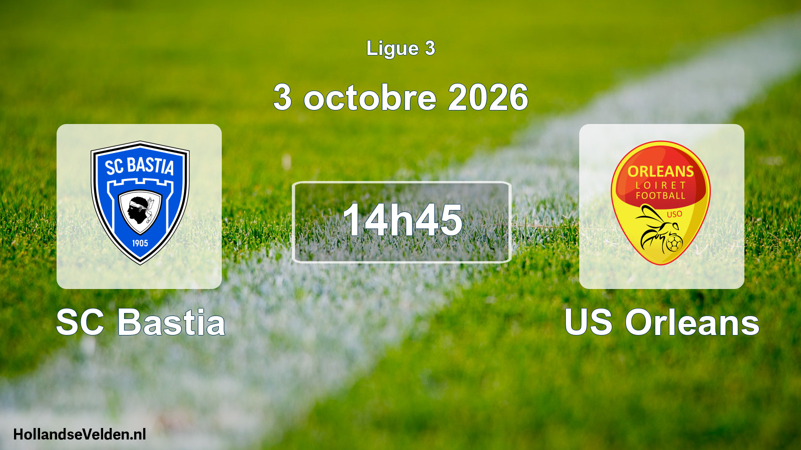Scheduled Match: SC Bastia - US Orleans (3 October 2026)