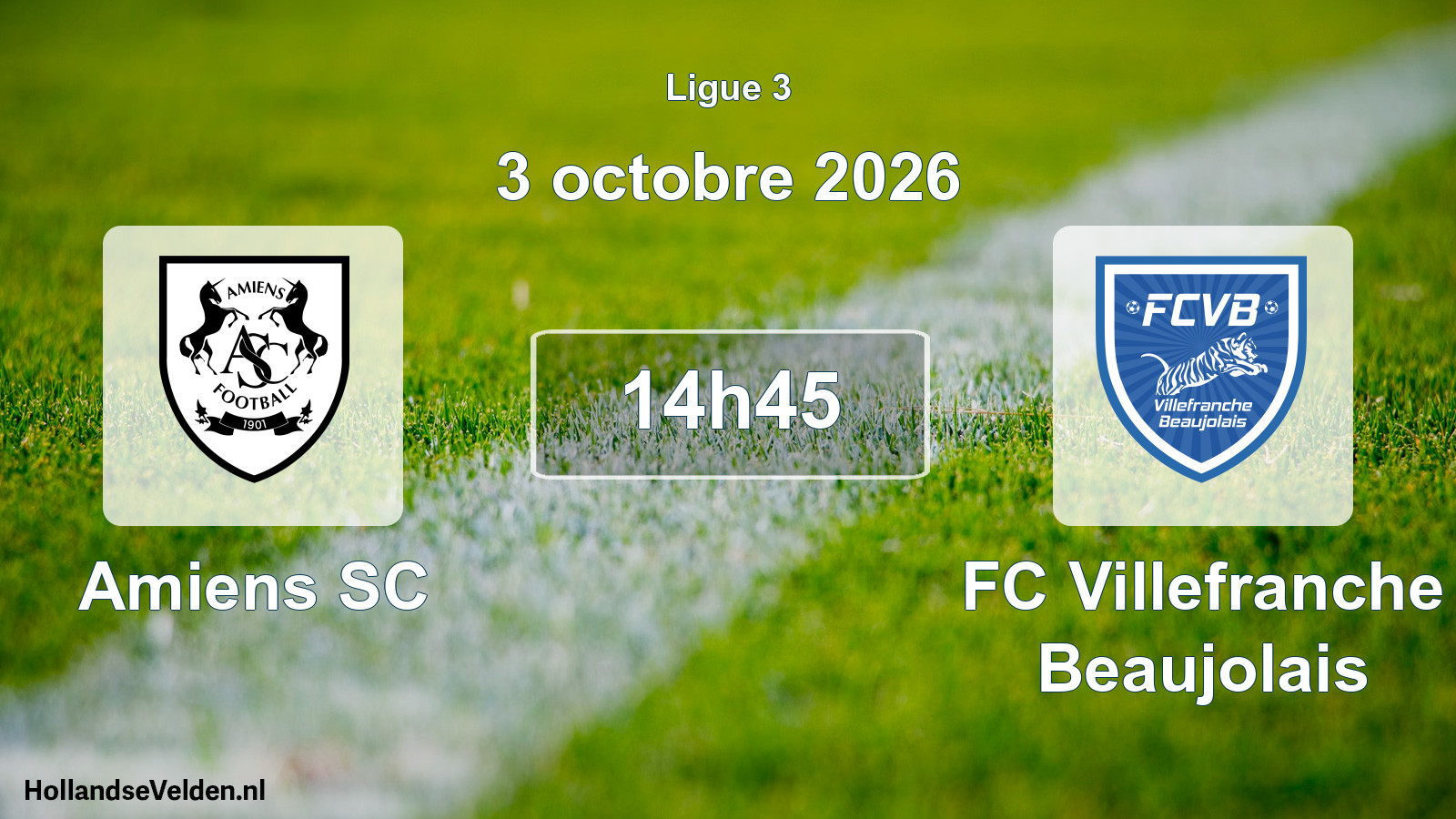 Scheduled Match: Amiens SC - FC Villefranche Beaujolais (3 October 2026)