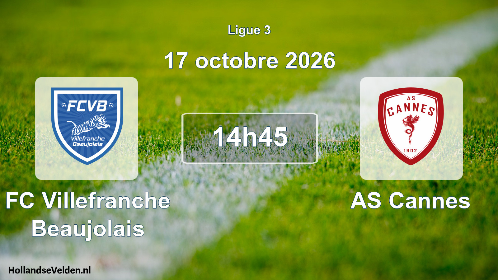 Scheduled Match: FC Villefranche Beaujolais - AS Cannes (17 October 2026)