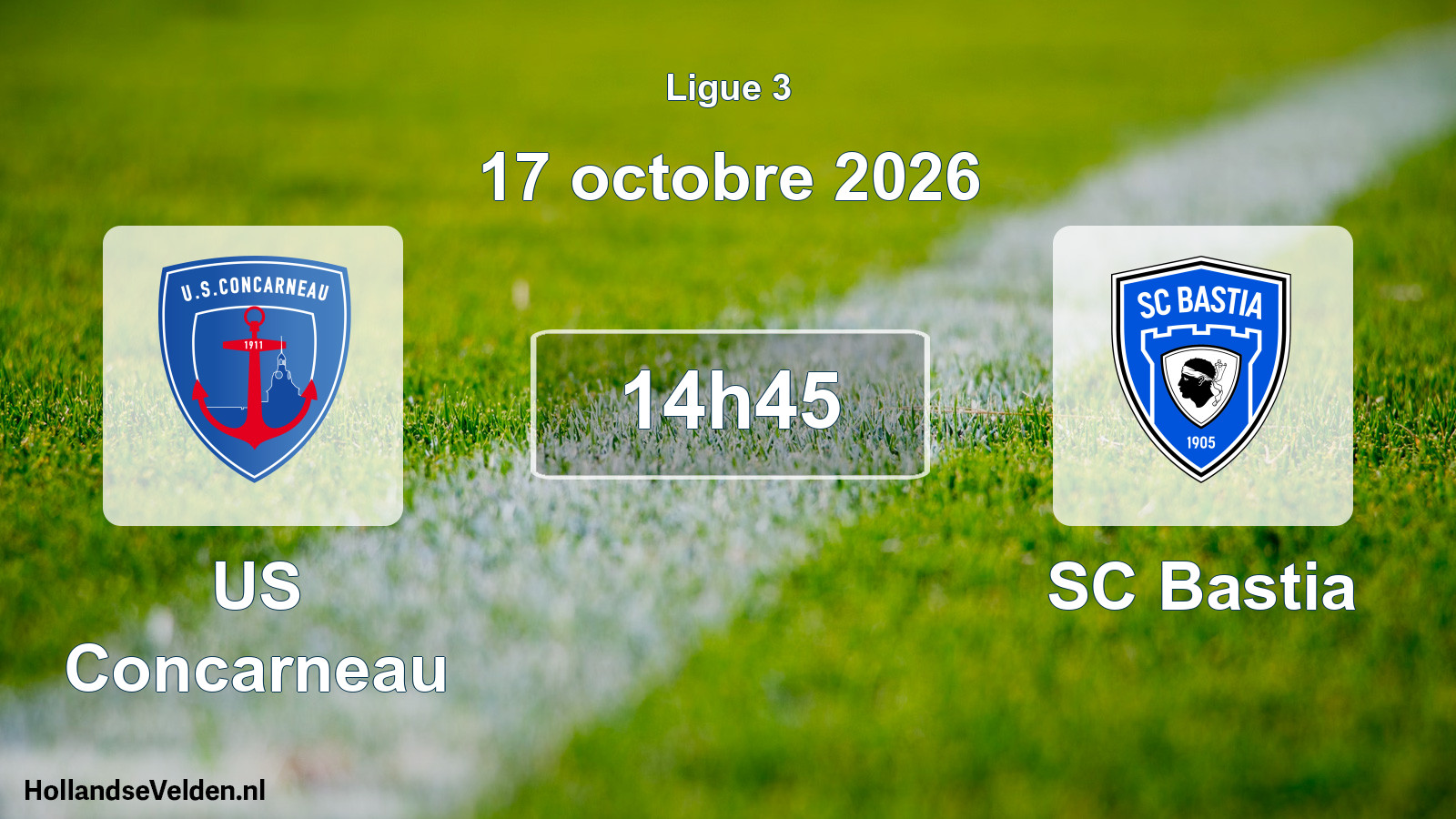 Scheduled Match: US Concarneau - SC Bastia (17 October 2026)