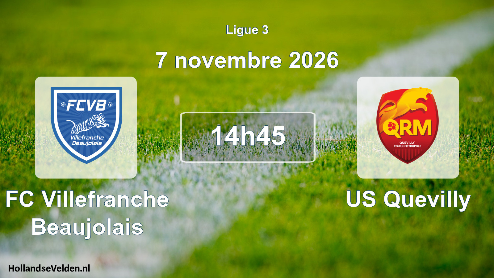 Scheduled Match: FC Villefranche Beaujolais - US Quevilly (7 November 2026)