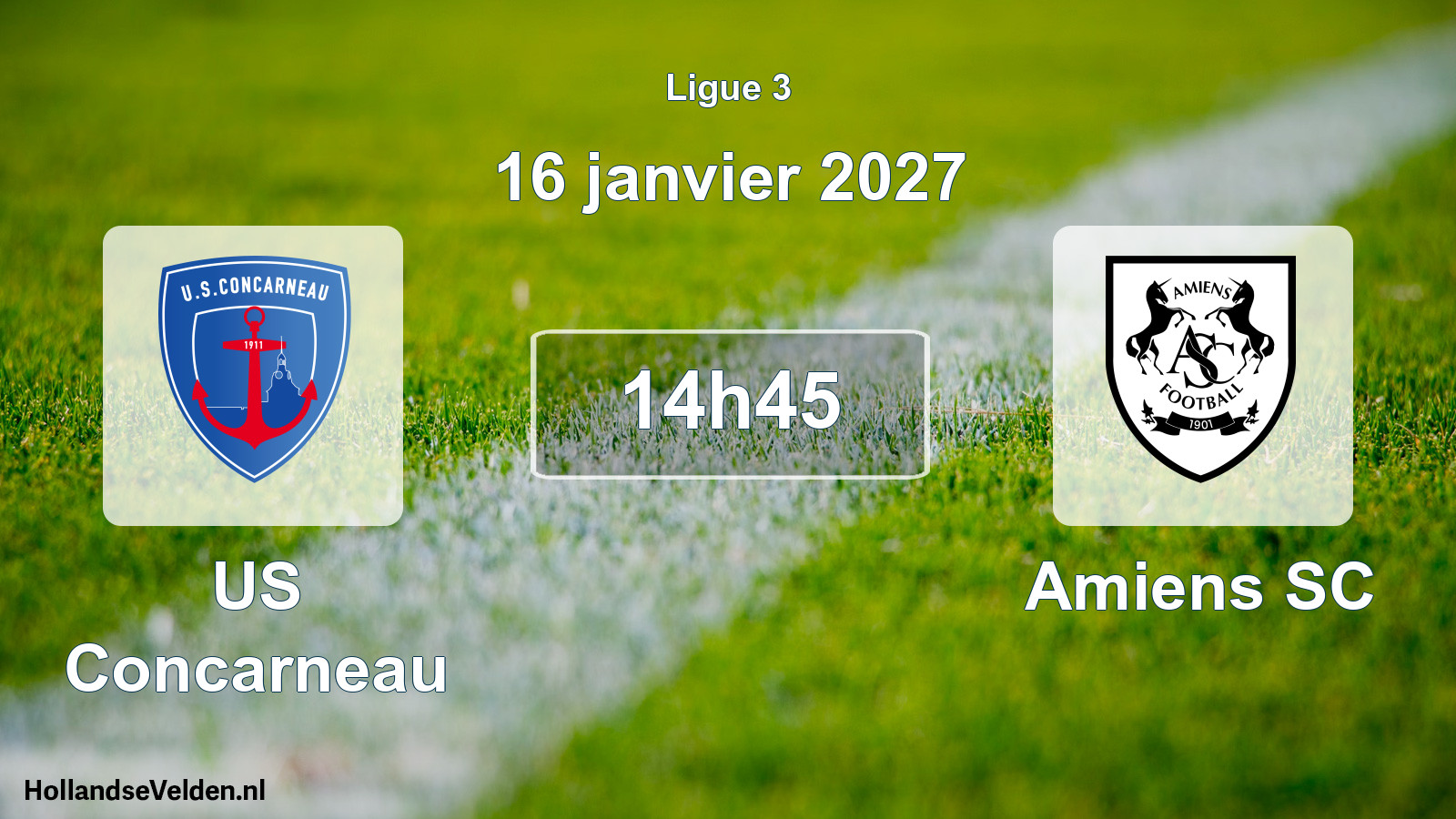 Scheduled Match: US Concarneau - Amiens SC (16 January 2027)