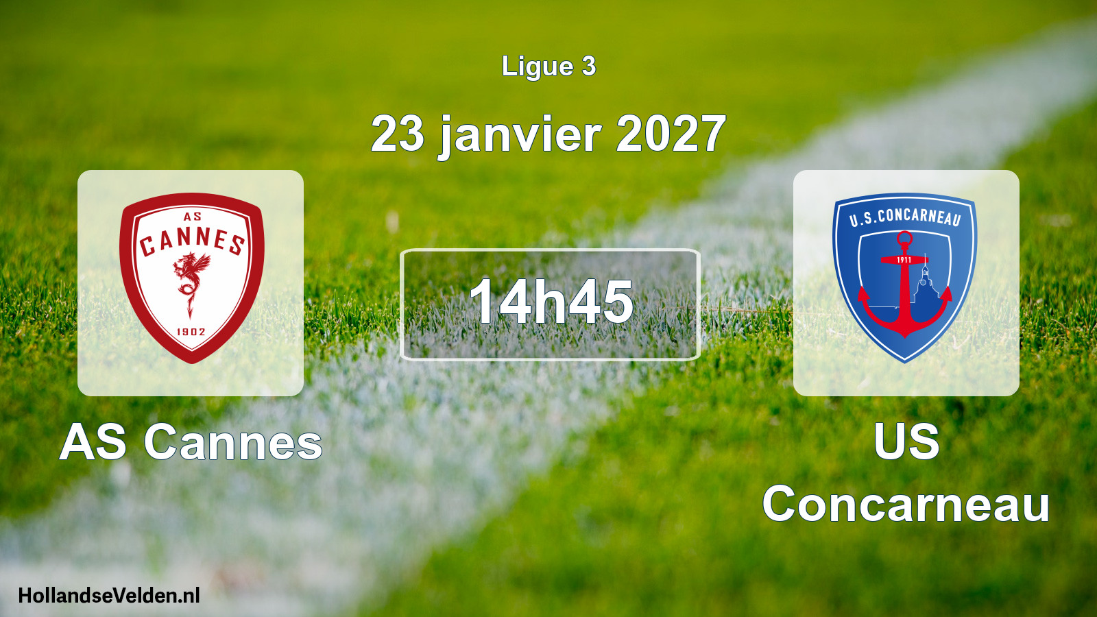 Scheduled Match: AS Cannes - US Concarneau (23 January 2027)