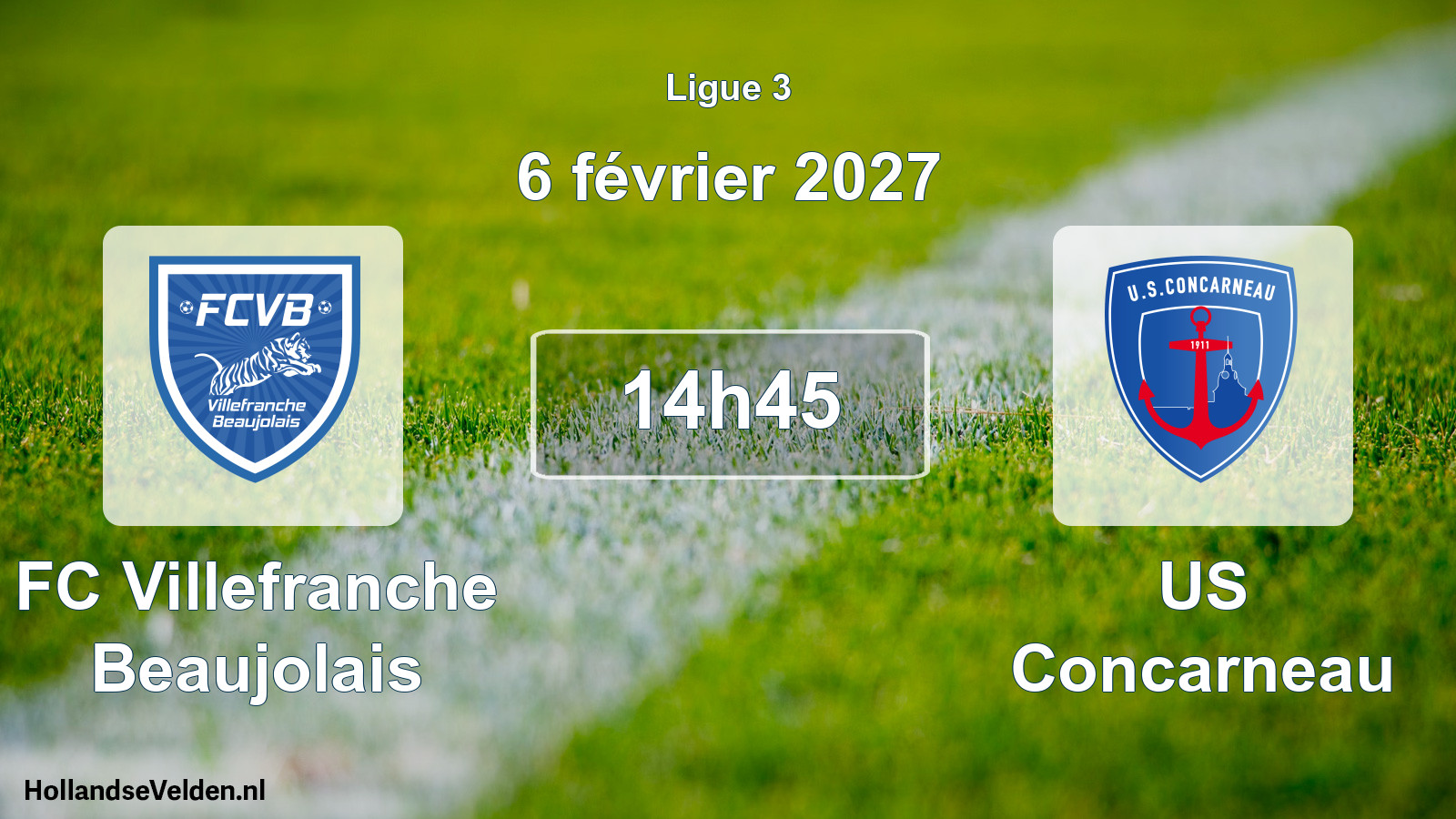 Geplande wedstrijd: FC Villefranche Beaujolais - US Concarneau (6 februari 2027)