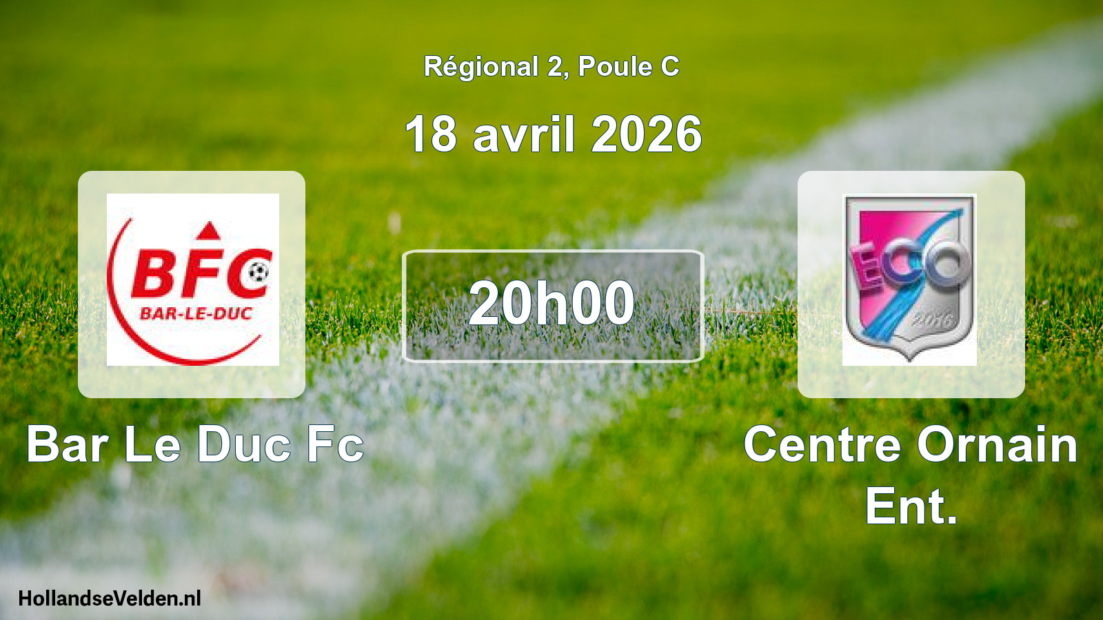 Scheduled Match: Bar Le Duc Fc - Centre Ornain Ent. (18 April 2026)