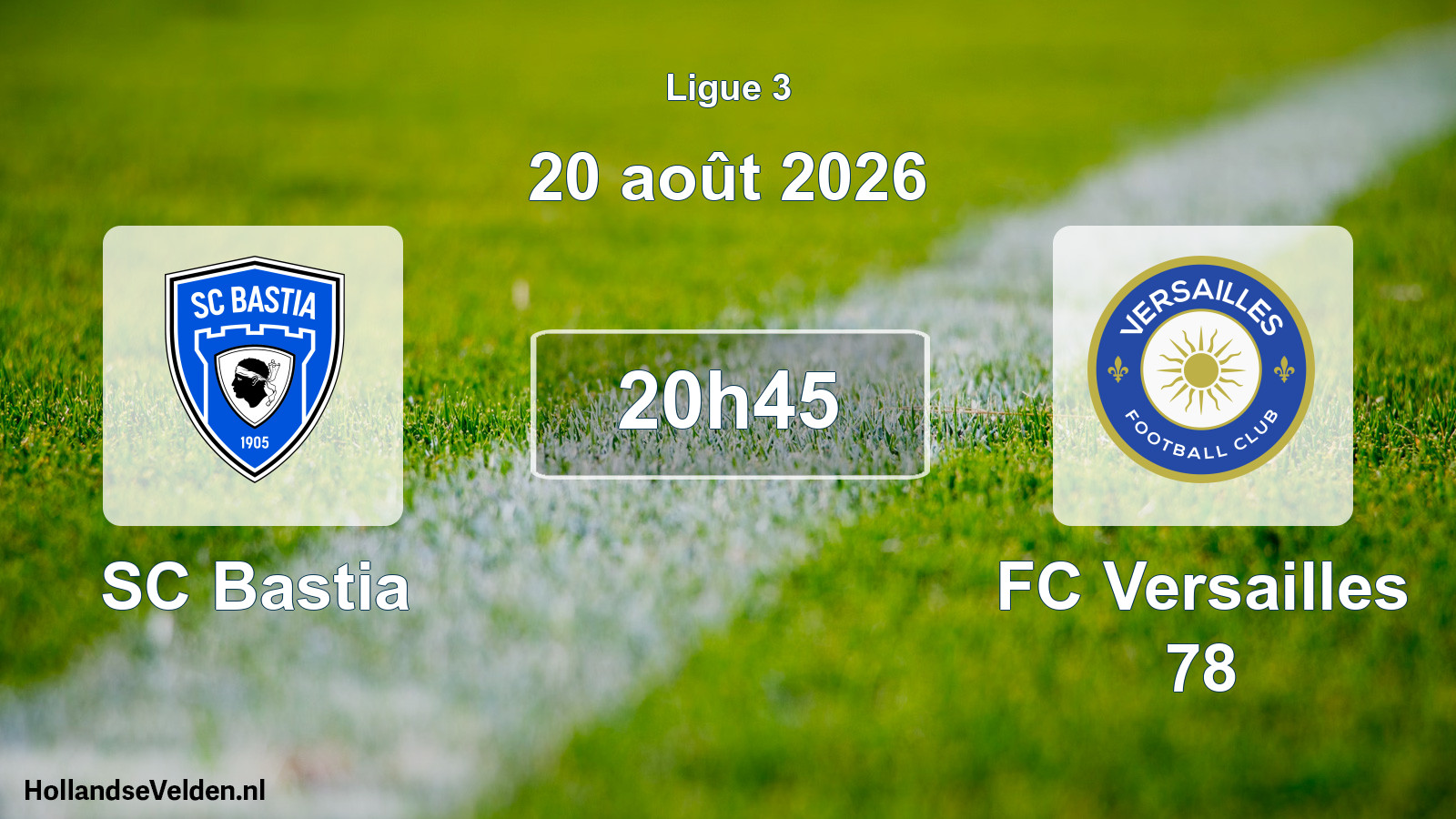 Total number of matches played: SC Bastia - FC Versailles 78 2 - 3 (20 August 2026)