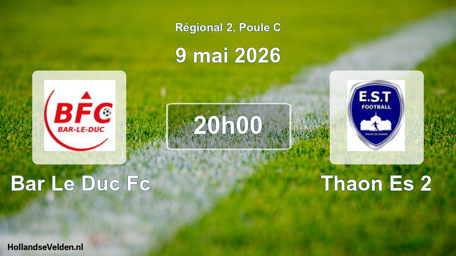 Geplande wedstrijd: Bar Le Duc Fc - Thaon Es 2 (9 mai 2026)
