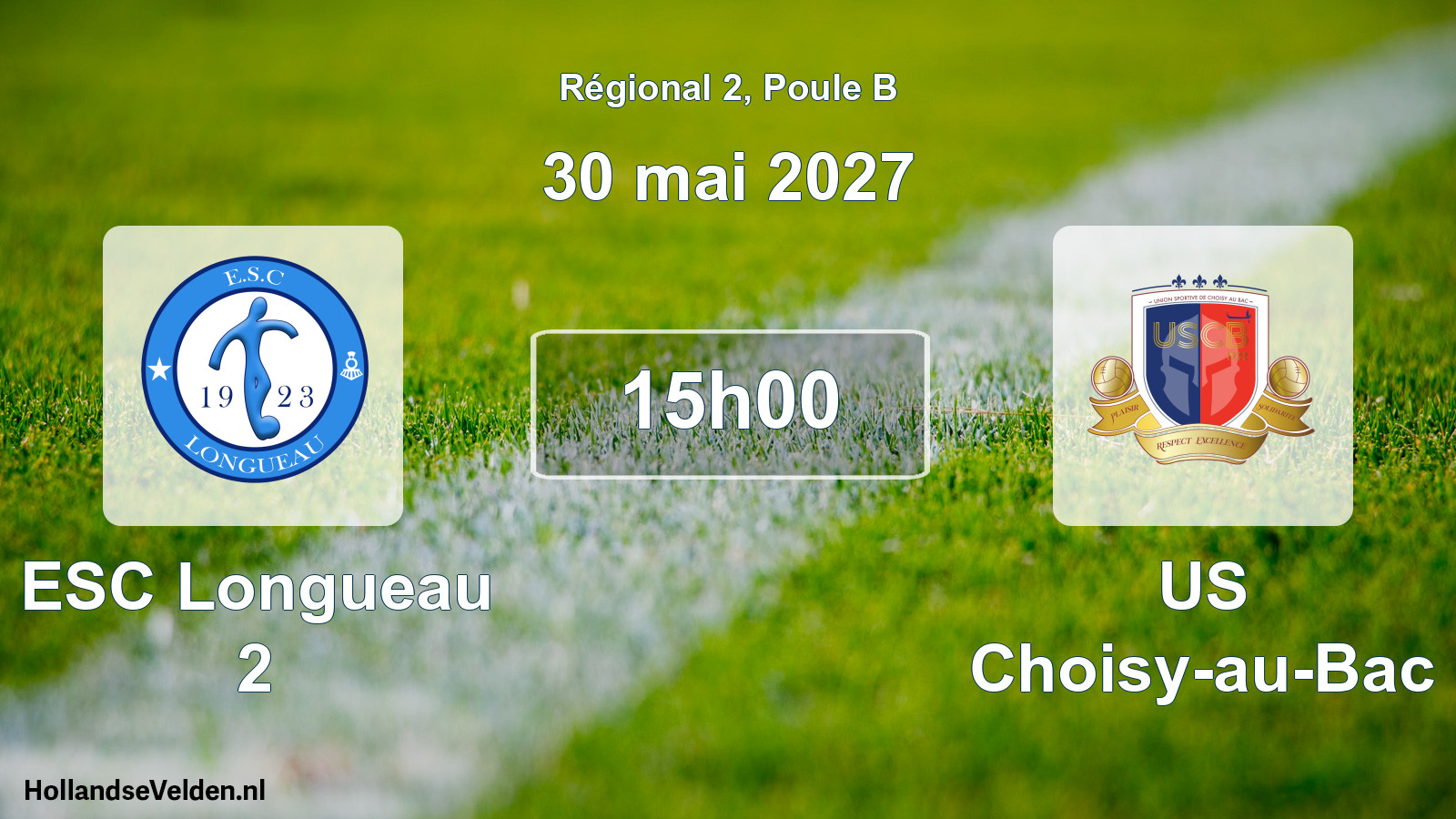 Match programmé: ESC Longueau 2 - US Choisy-au-Bac (30 mai 2027)