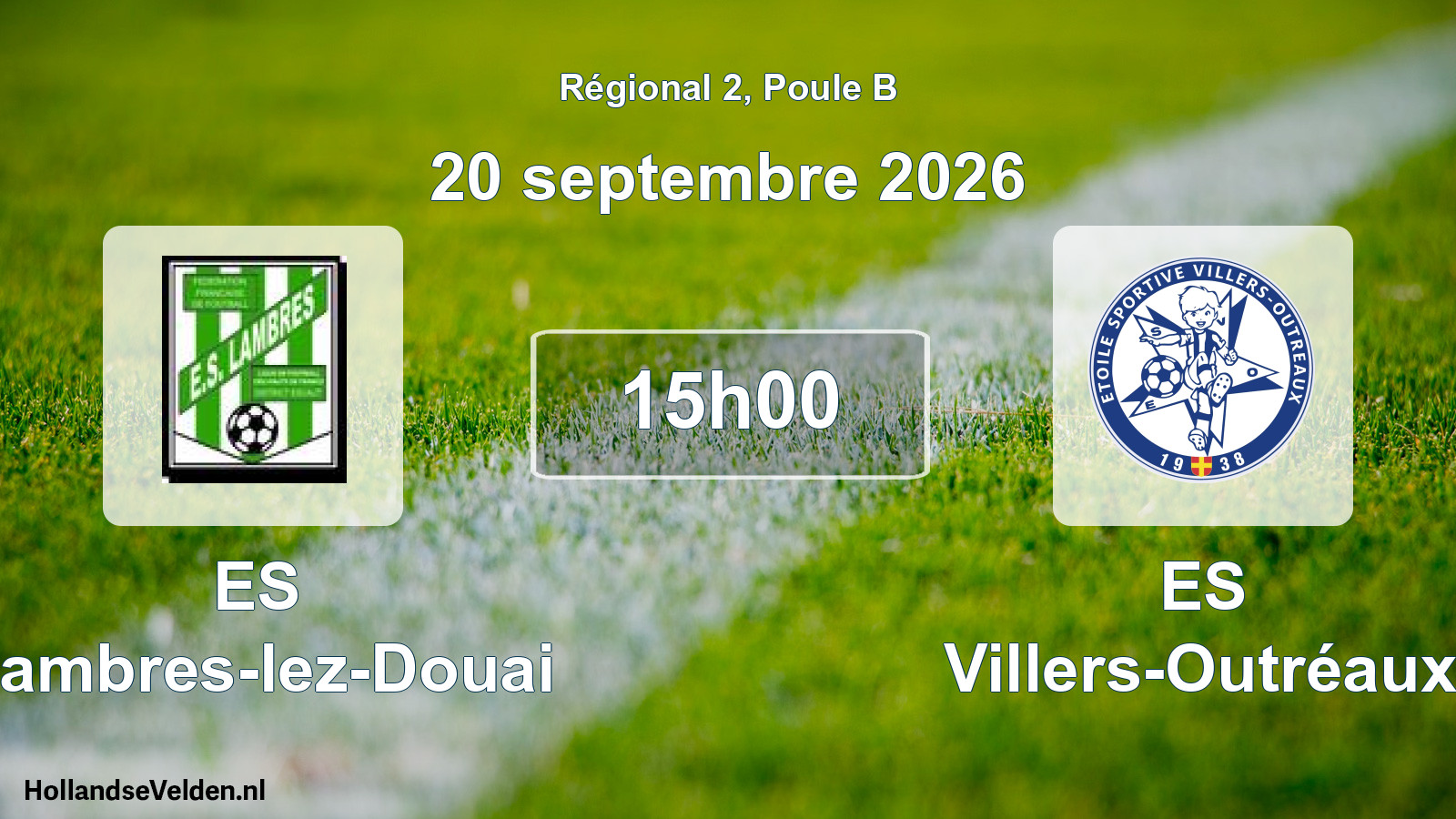 Scheduled Match: ES Lambres-lez-Douai - ES Villers-Outréaux (20 September 2026)